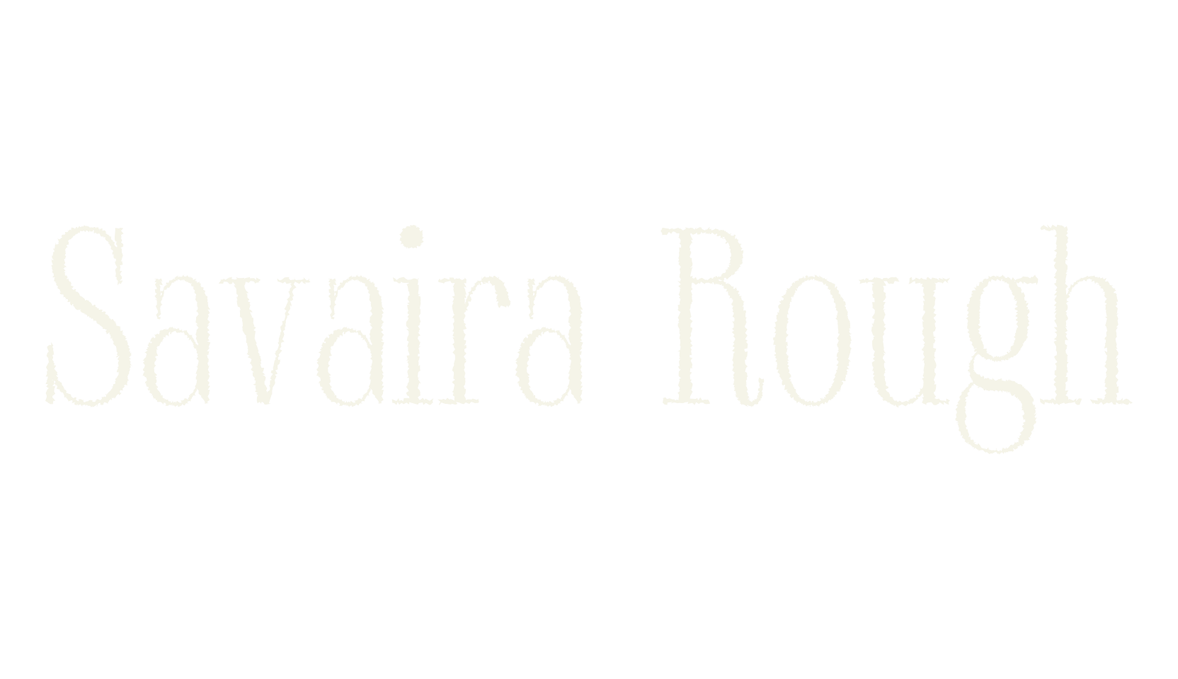 Savaira Rough, logo font preview