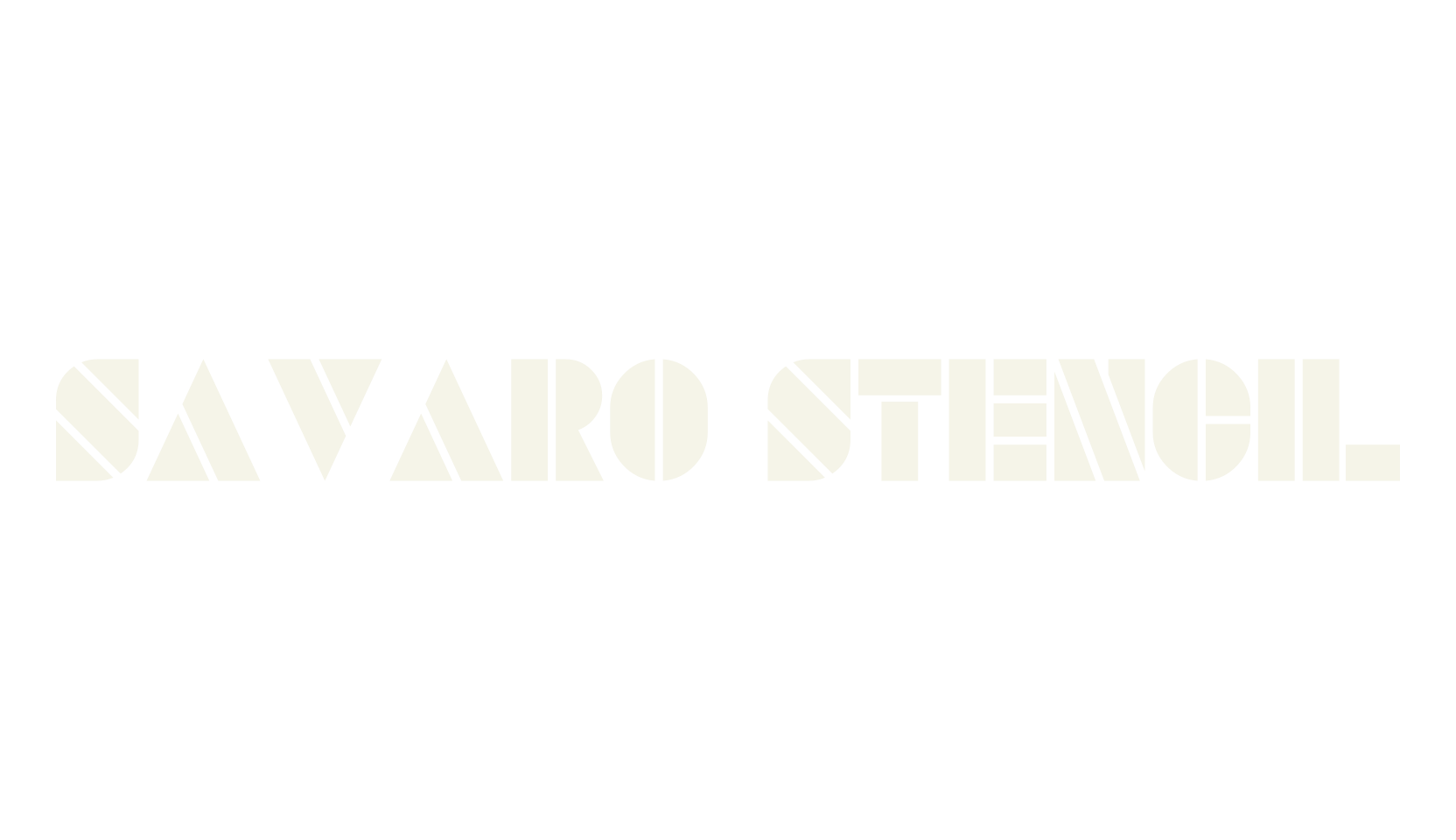 SAVARO STENCIL, stencil font preview