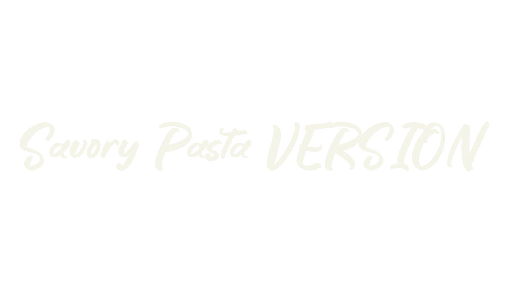 Savory Pasta VERSION, script font preview