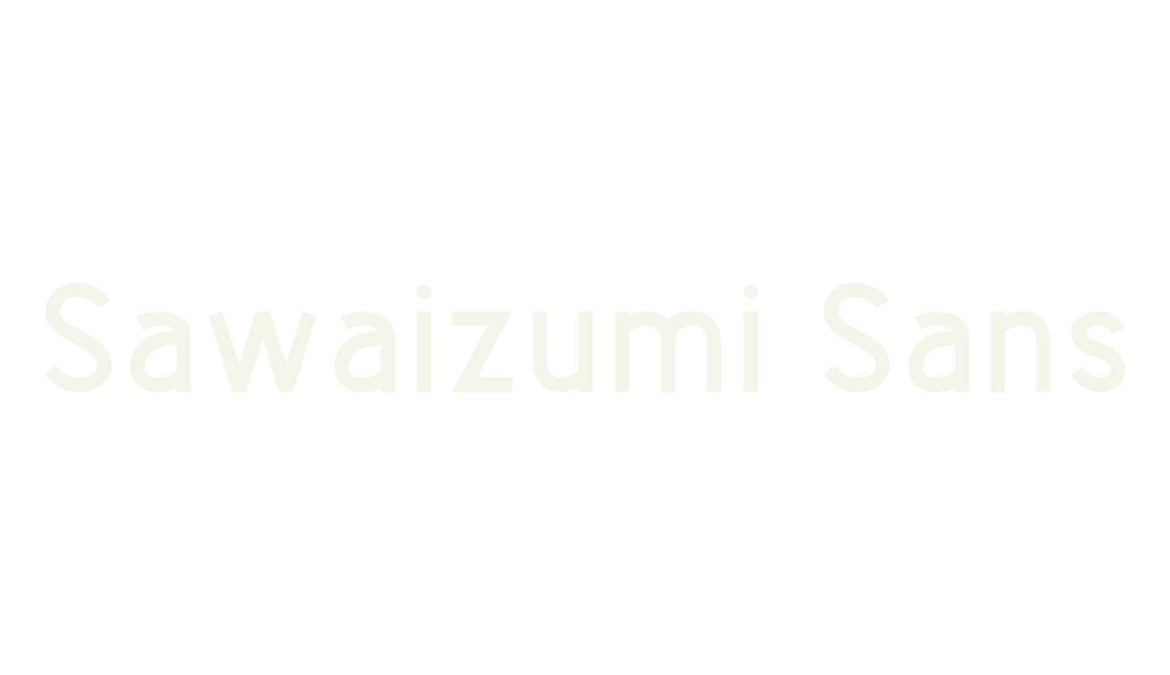 Sawaizumi Sans, sans font preview