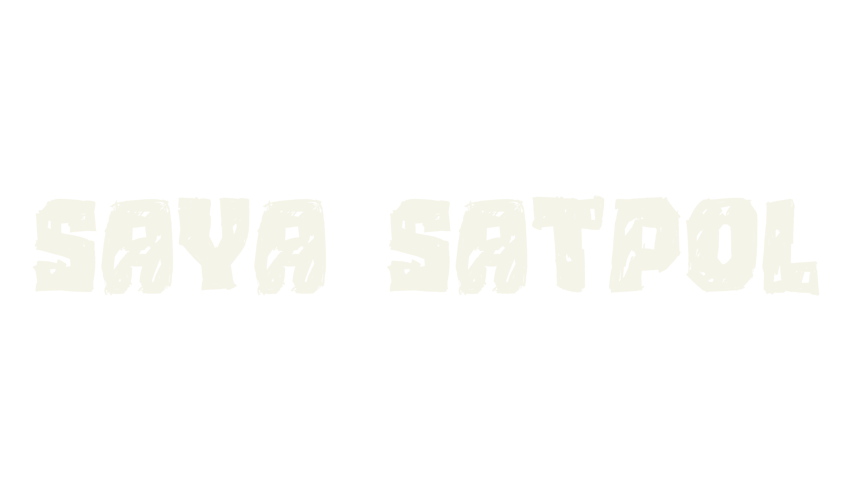 Saya Satpol, food font preview