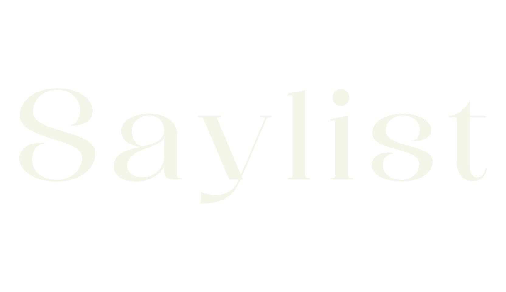 Saylist, bold font preview