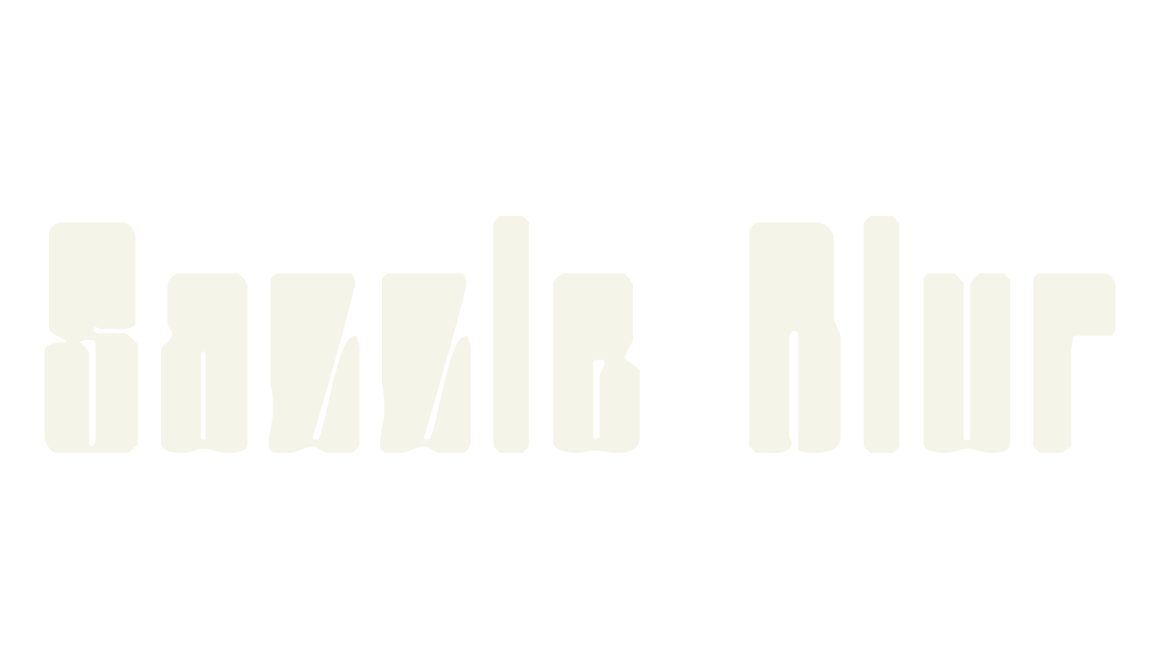 Sazzle Blur, bold font preview