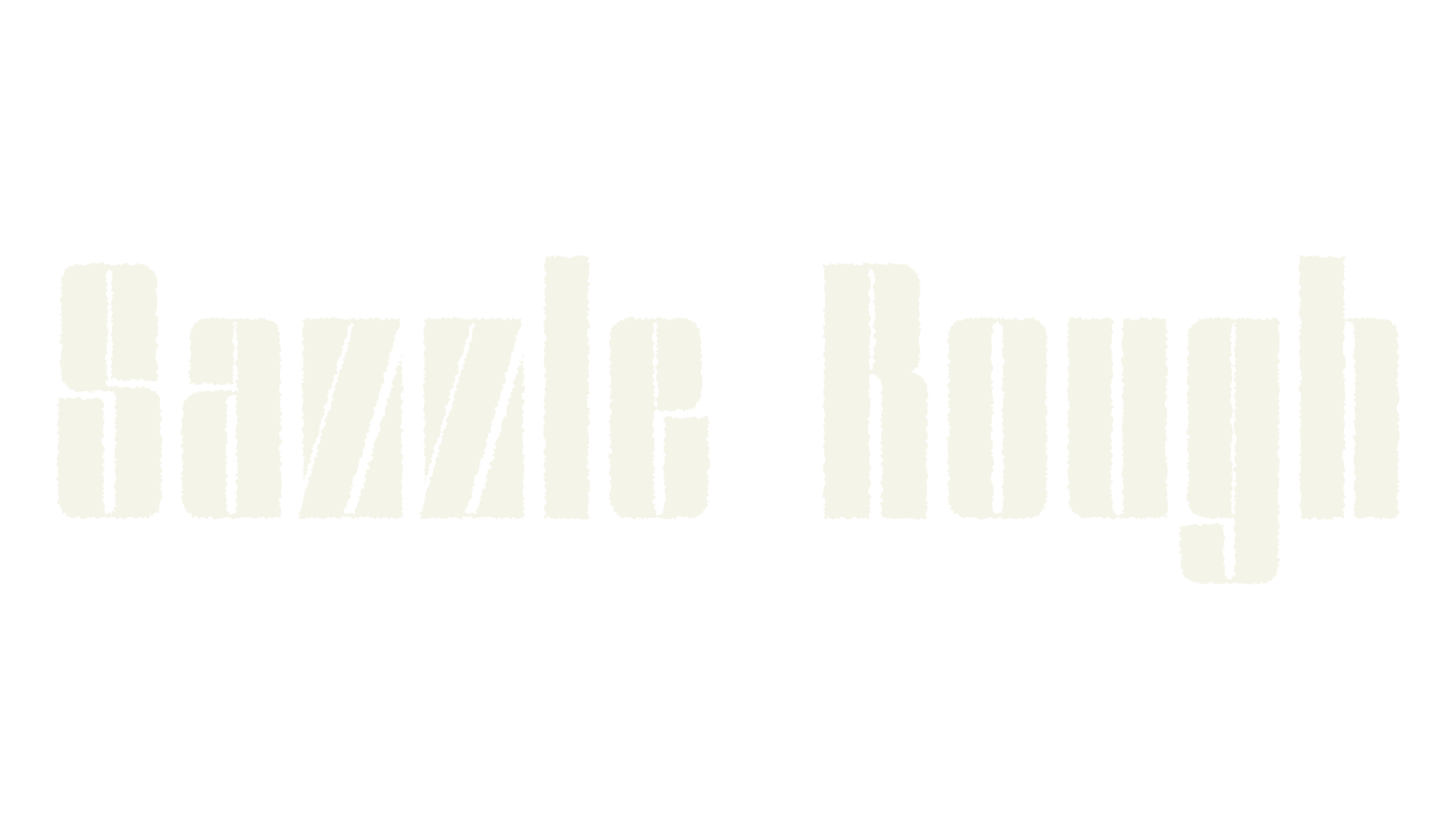 Sazzle Rough, magazine font preview