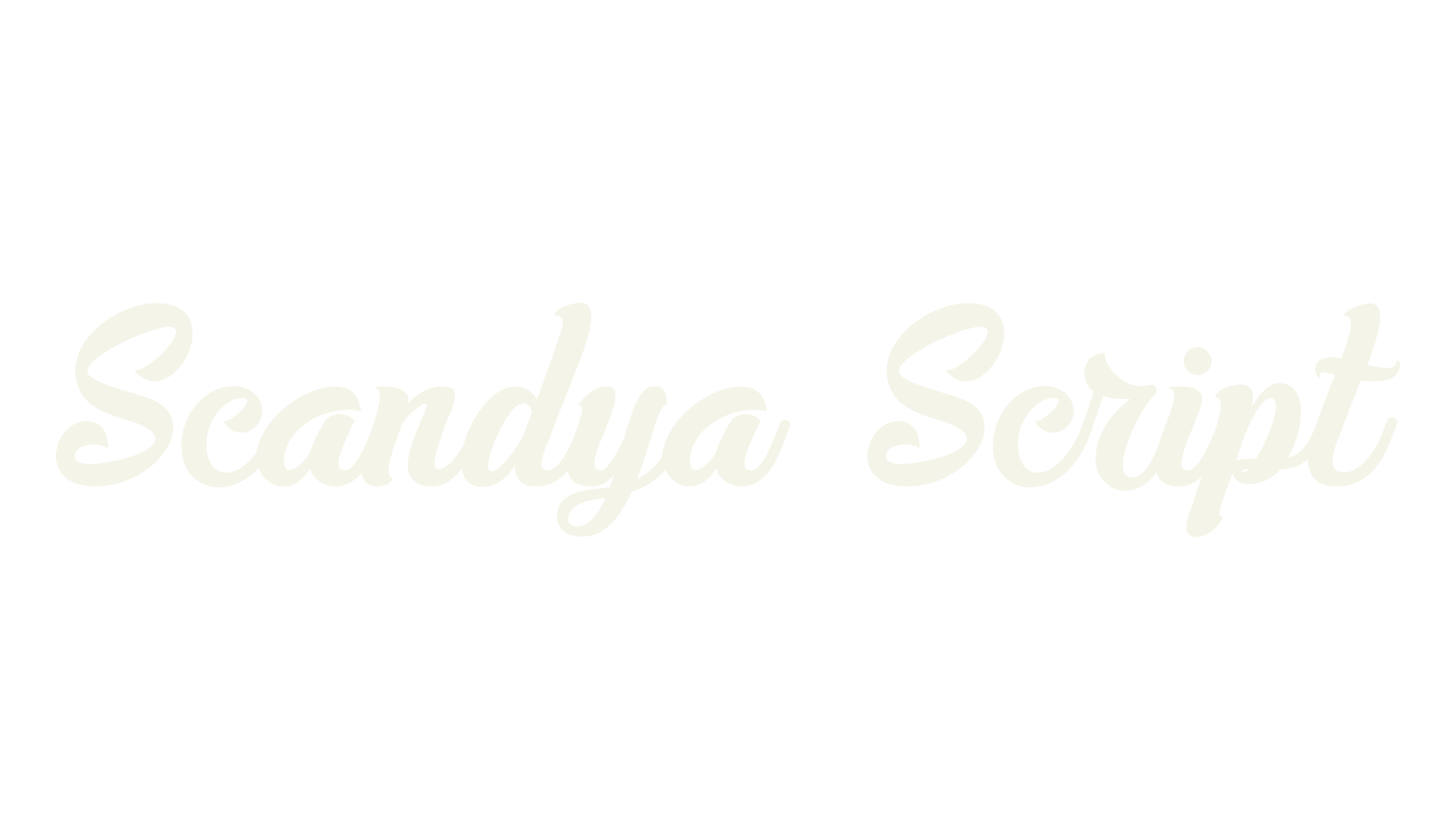 Scandya Script, lettering font preview