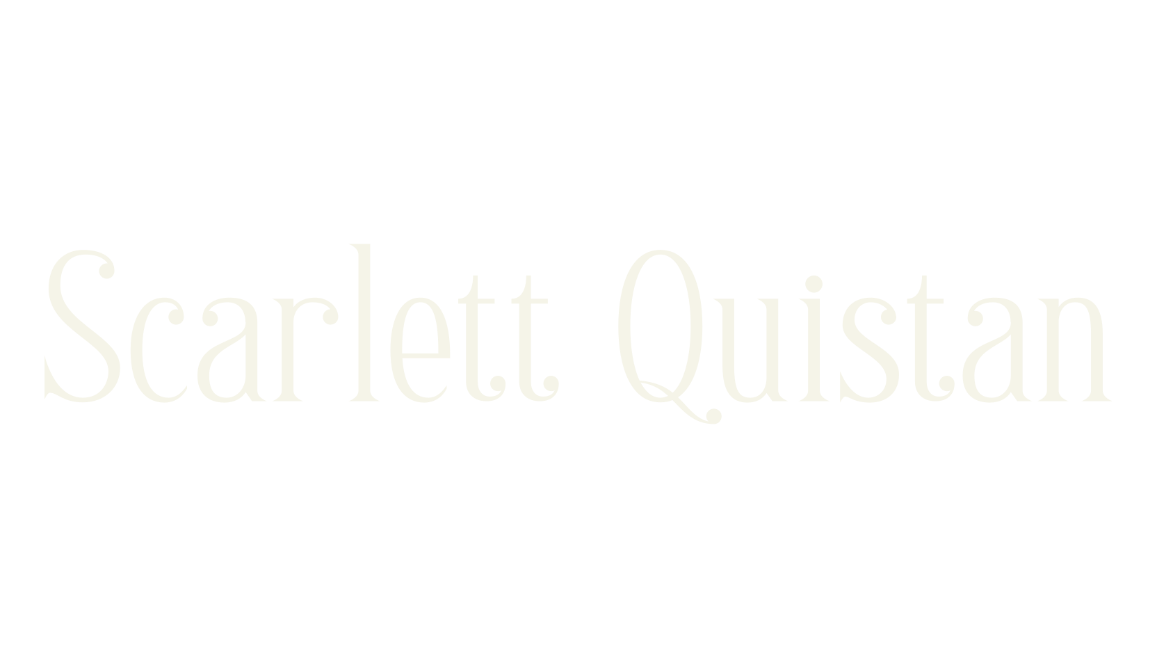 Scarlett Quistan, serif font preview