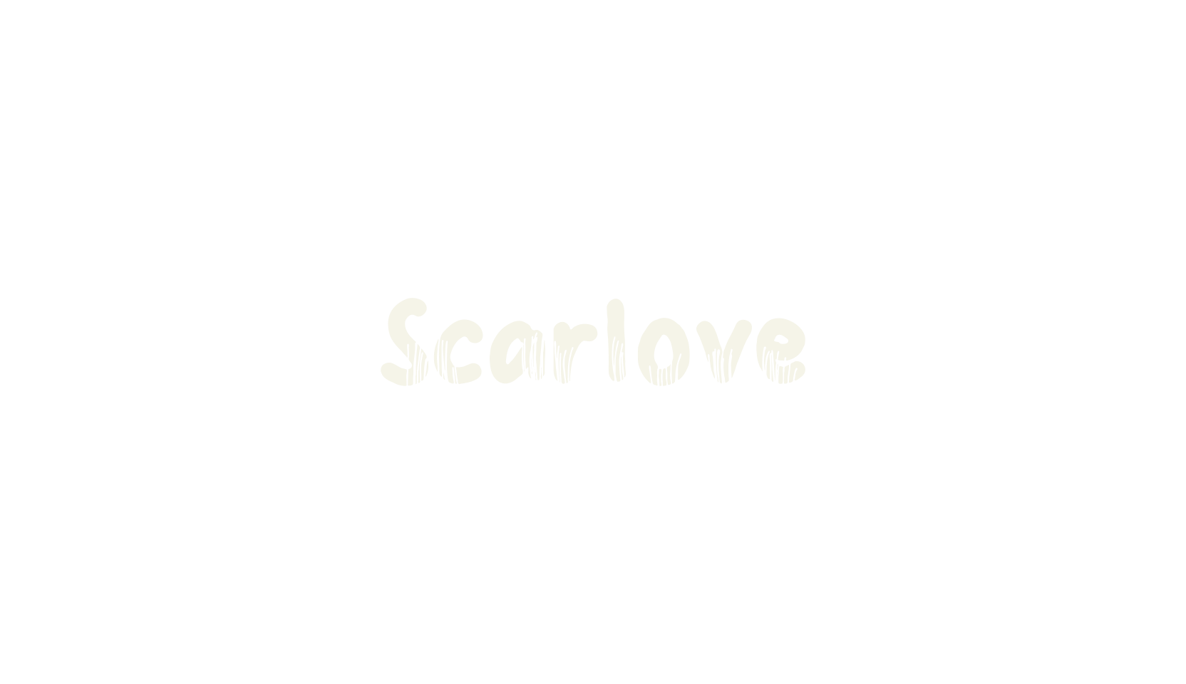 Scarlove, cartoon font preview