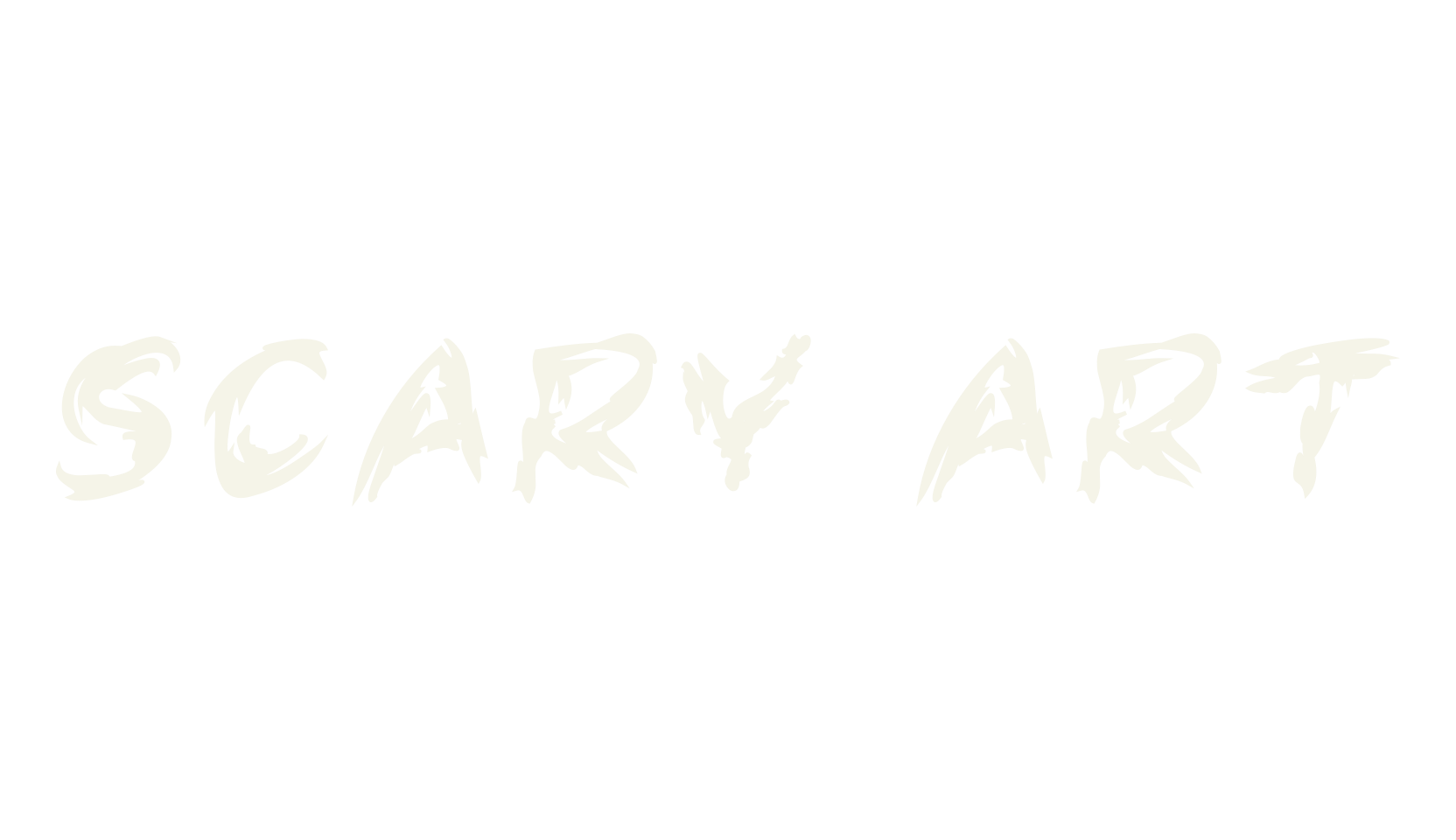 Scary Art, movies font preview