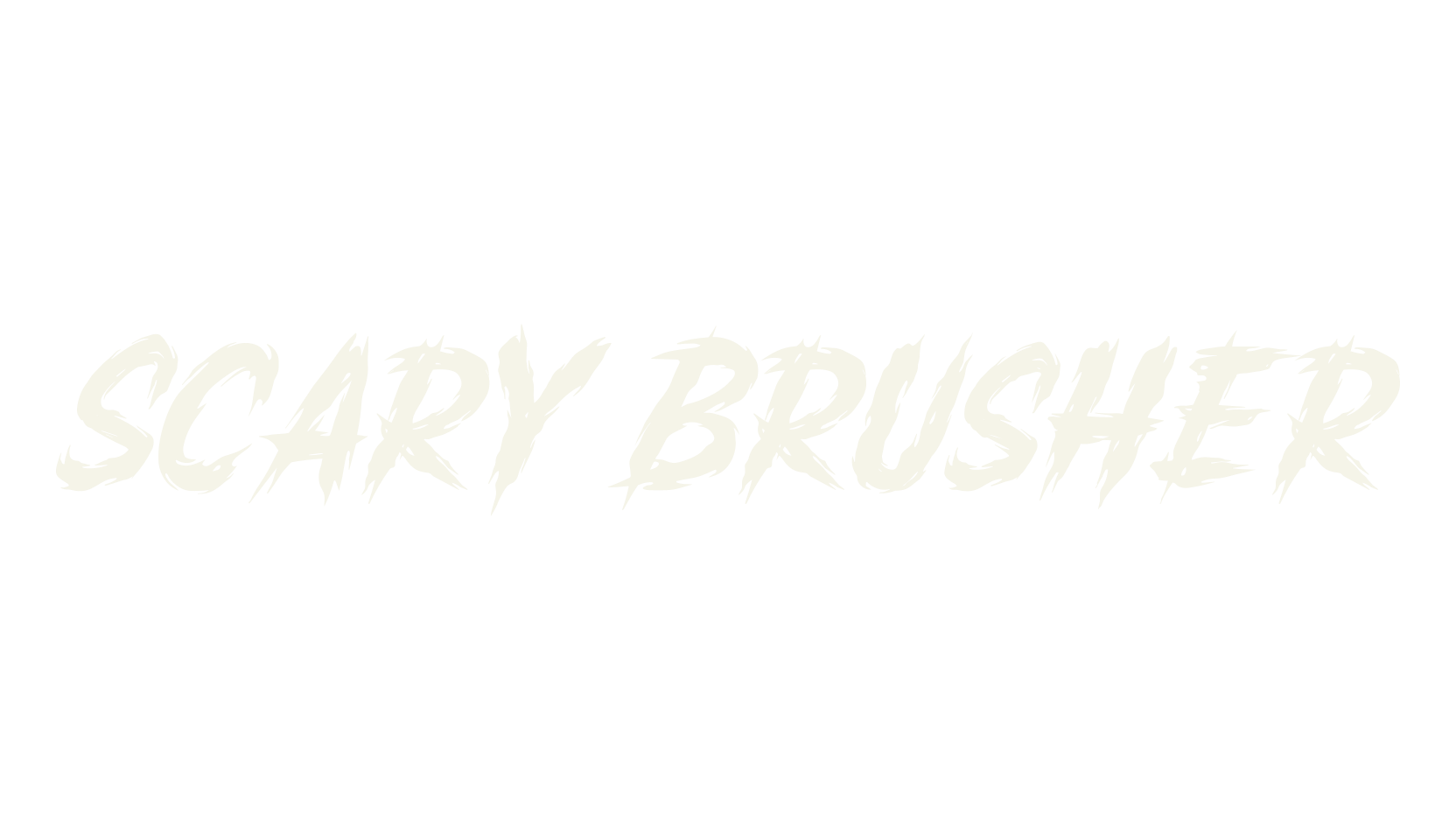 Scary Brusher, scary font preview
