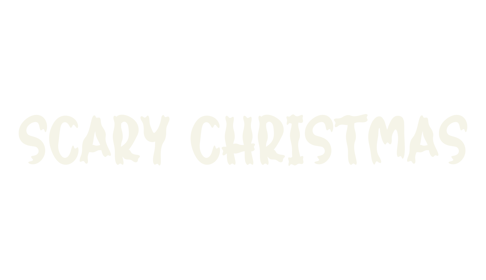 Scary Christmas, scary font preview