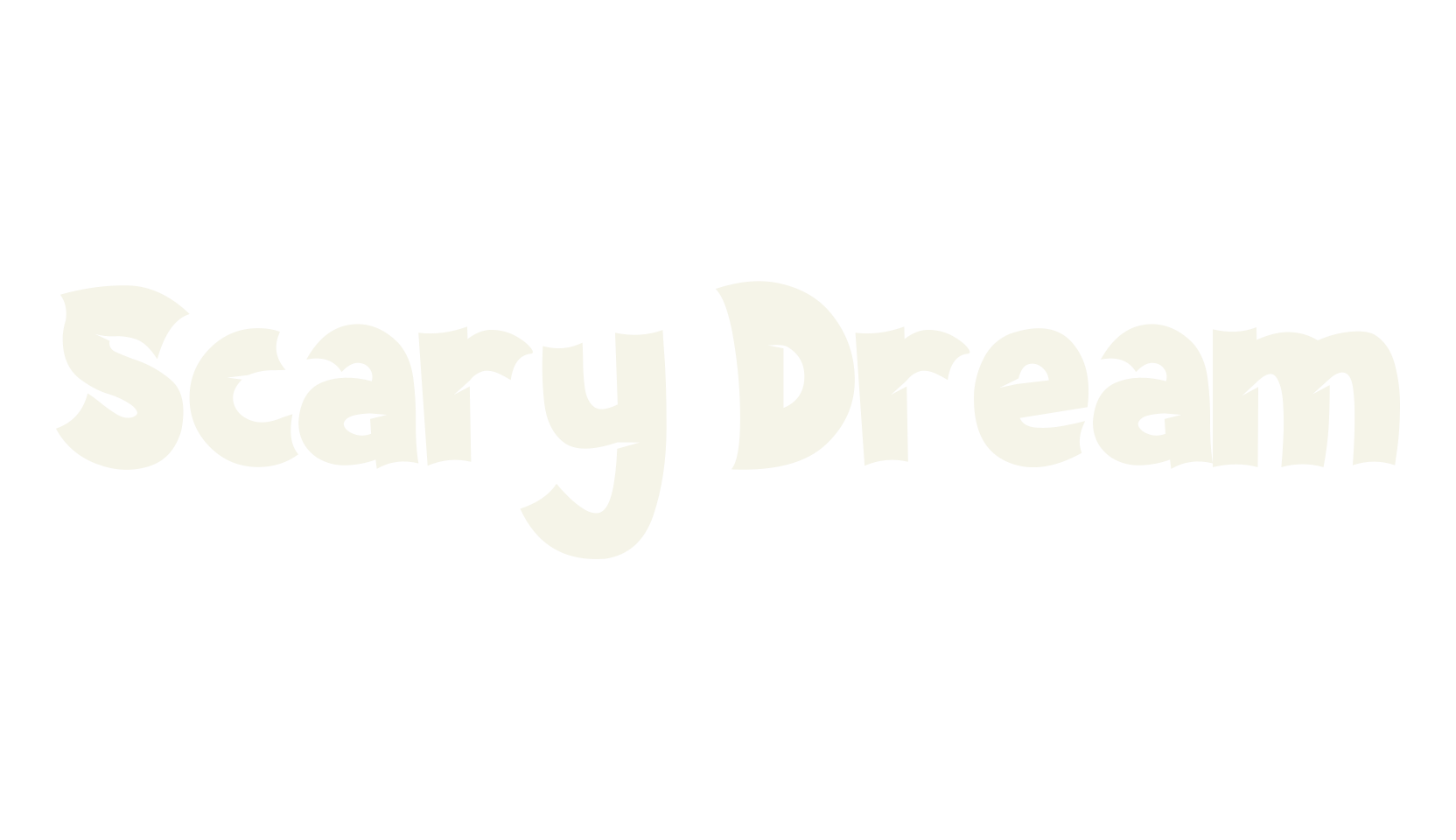 Scary Dream, scary font preview