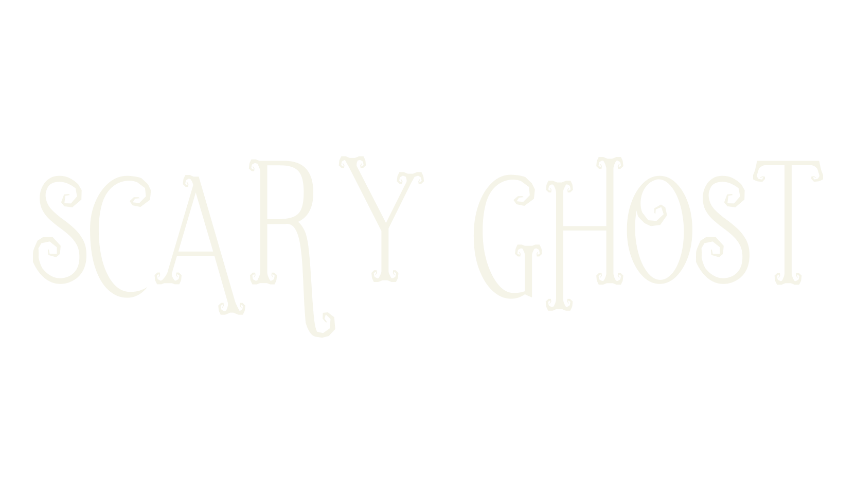 Scary Ghost, halloween font preview