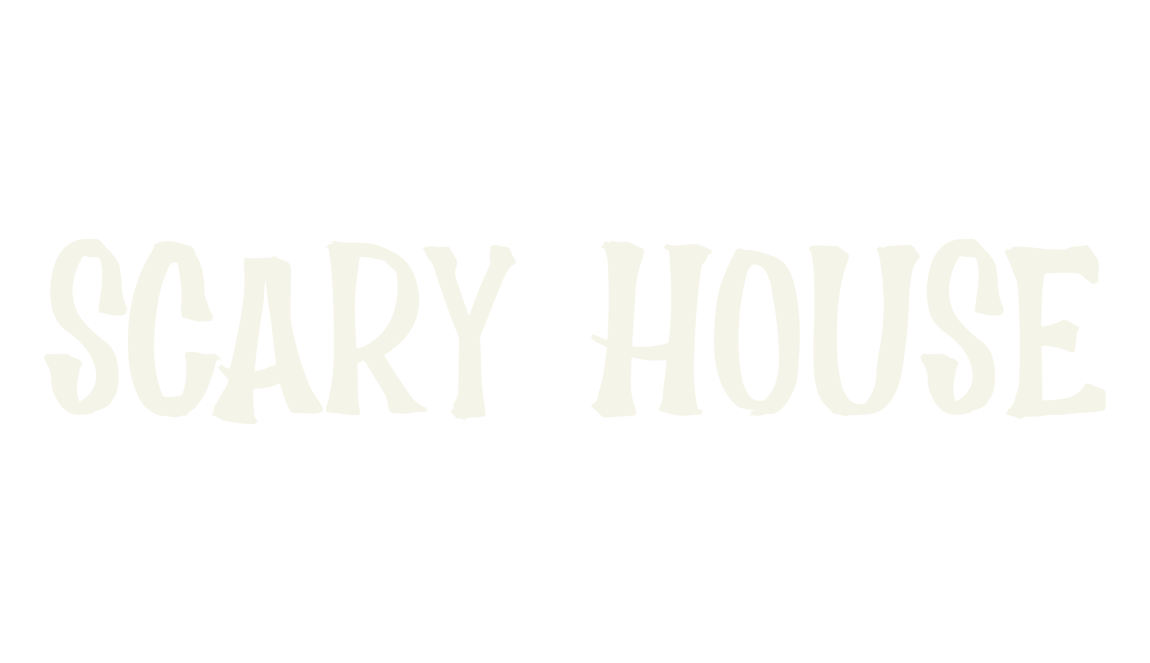 Scary House, scary font preview