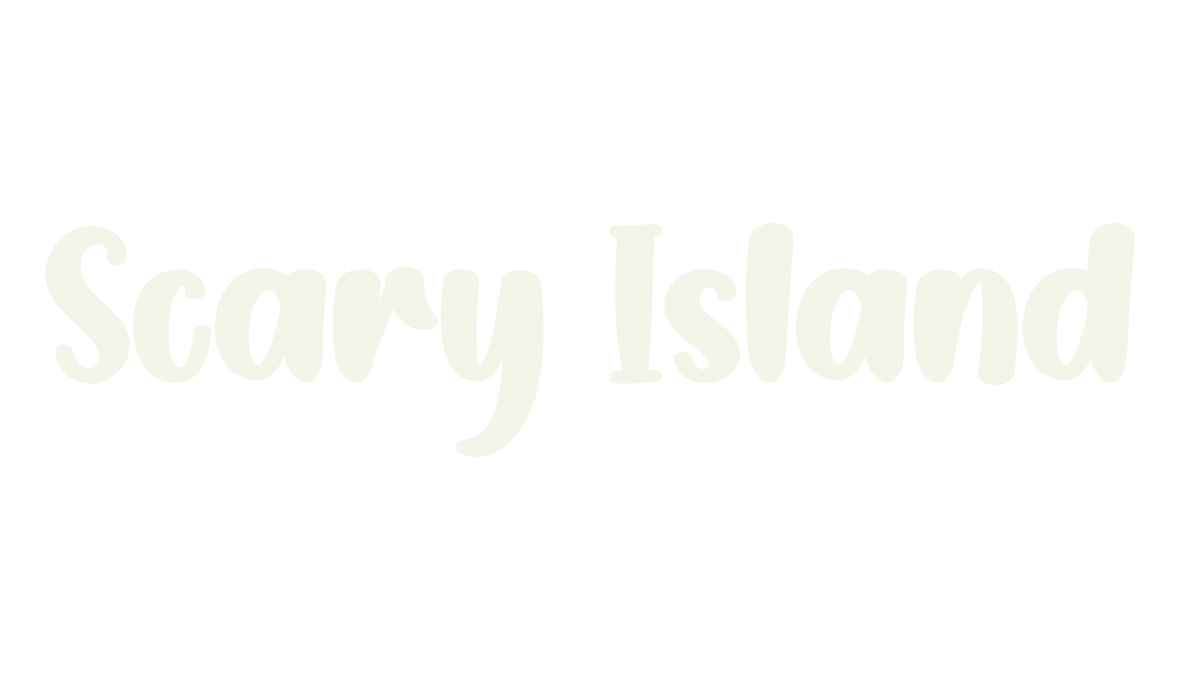 Scary Island, script font preview