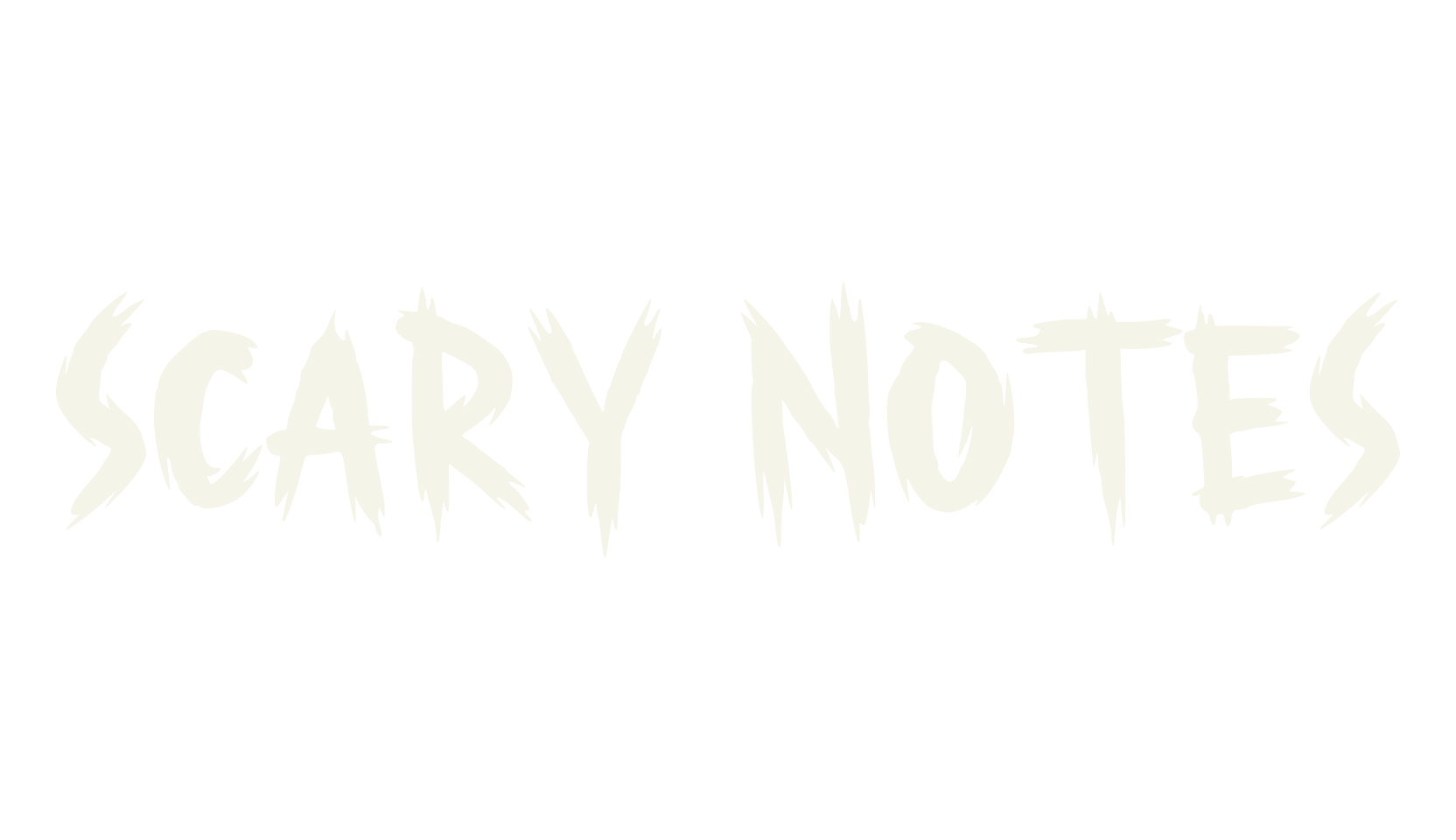 Scary Notes, handwritten font preview