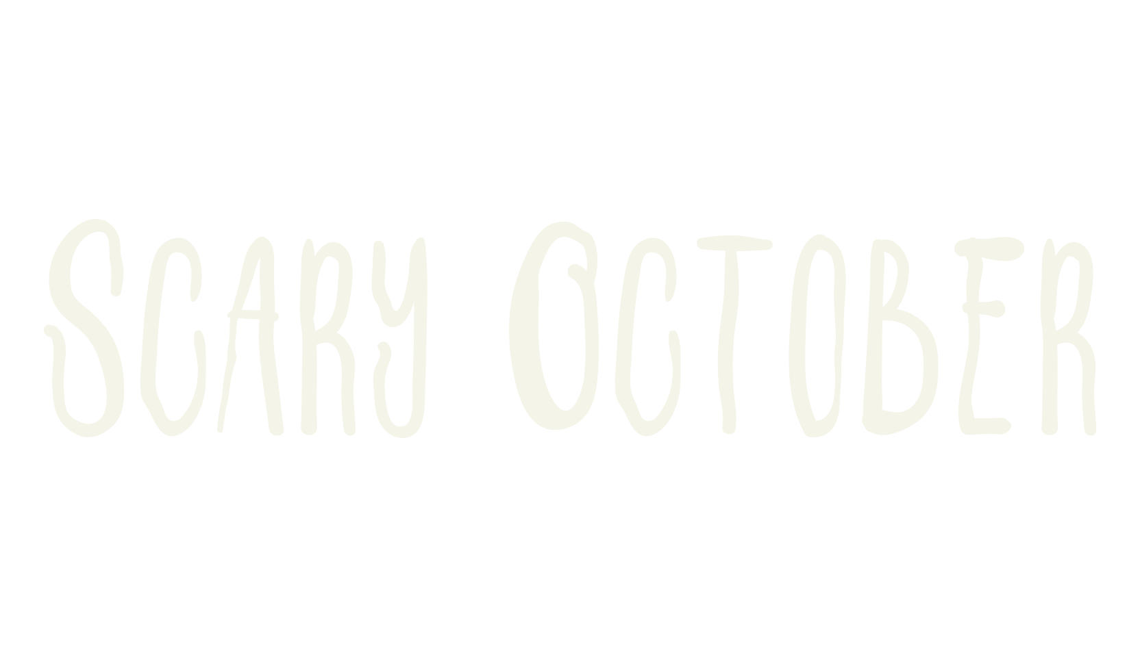 Scary October, scary font preview