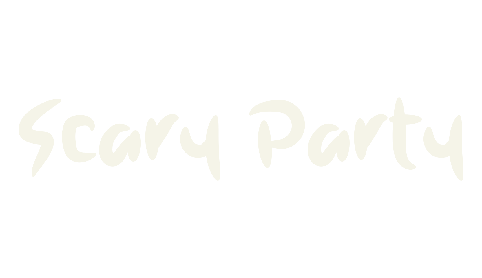 Scary Party, scary font preview