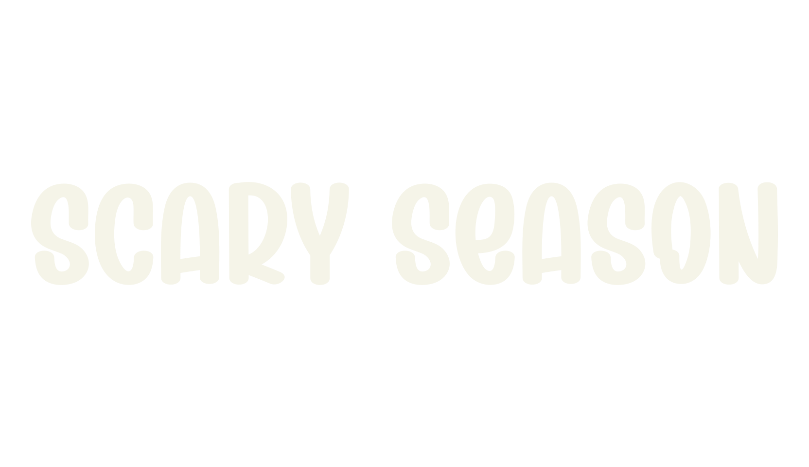 Scary Season, script font preview