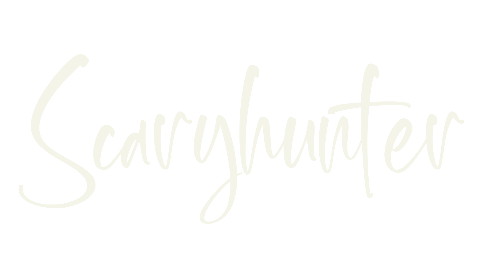 Scaryhunter, script font preview