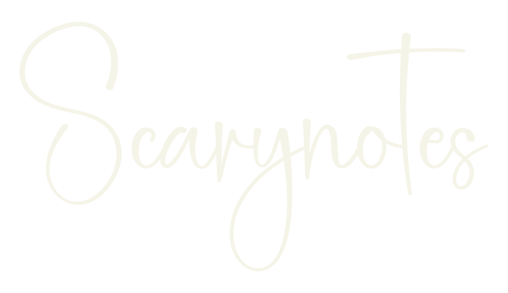 Scarynotes, calligraphy font preview