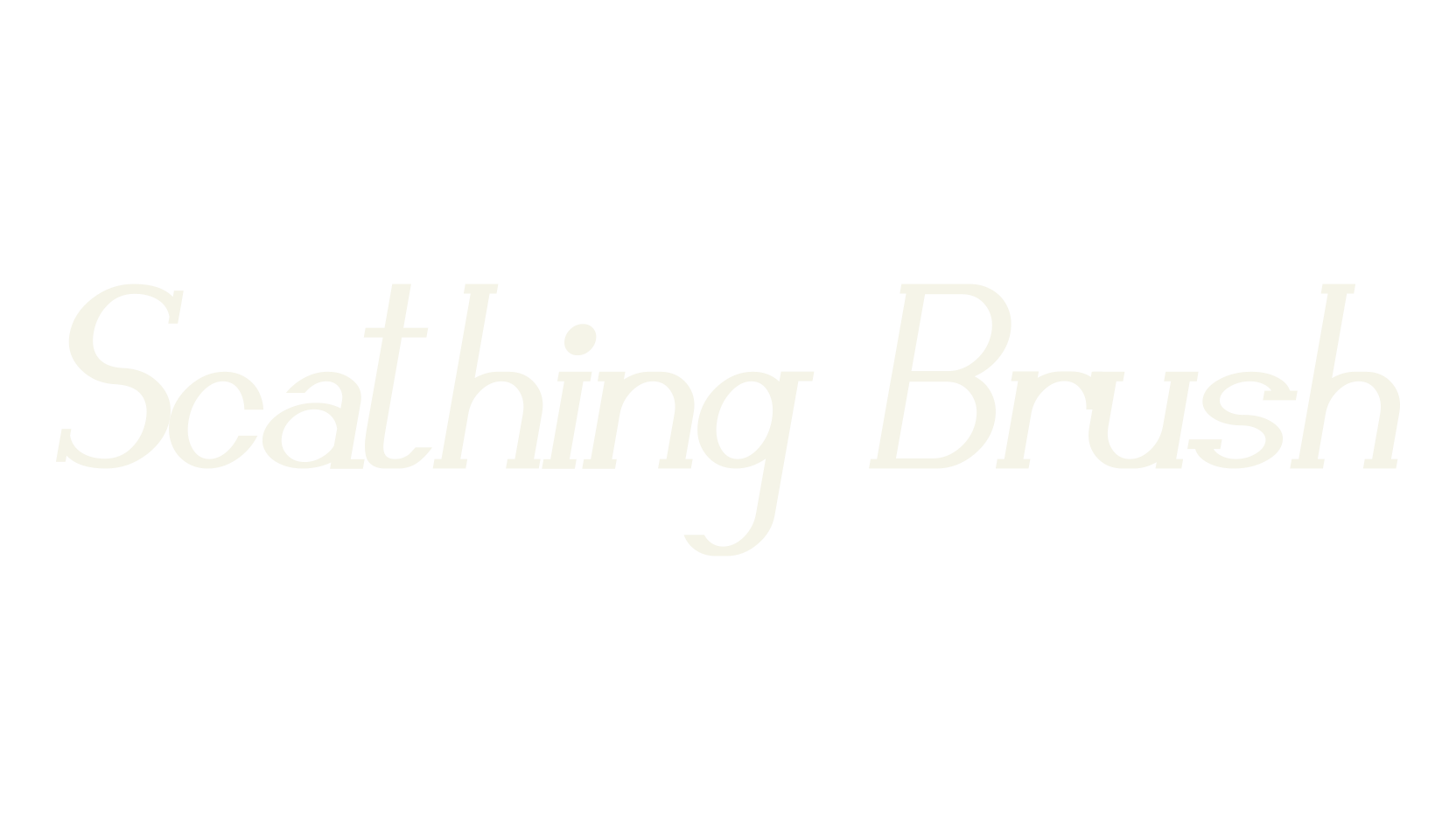 Scathing Brush, cursive font preview