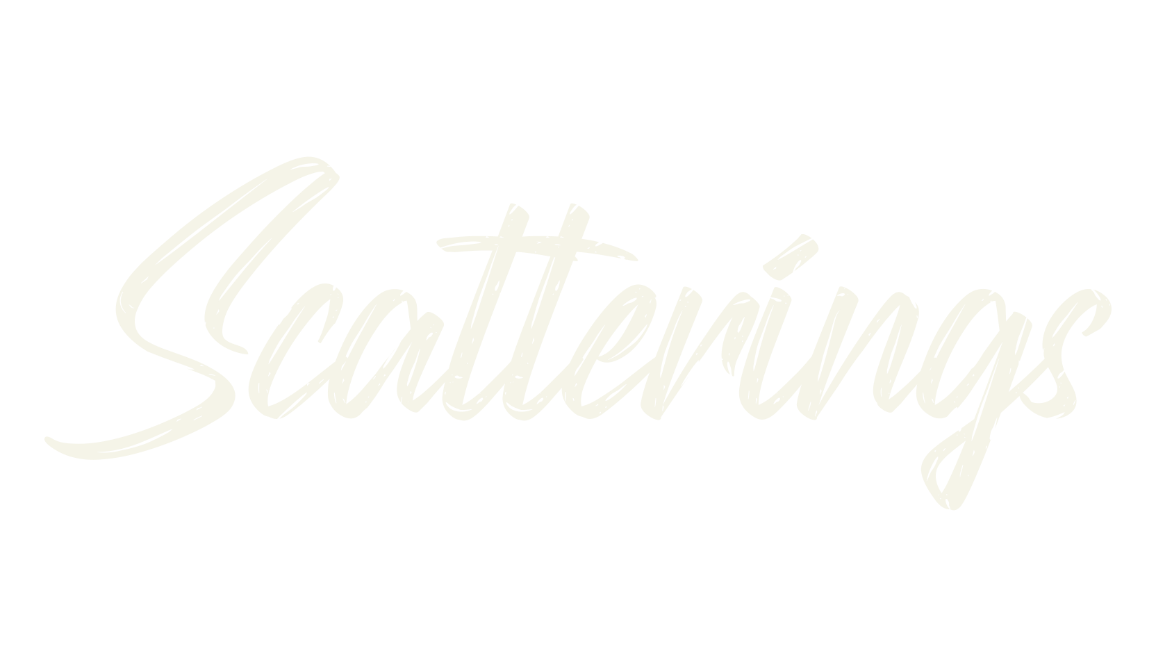 Scatterings, lettering font preview
