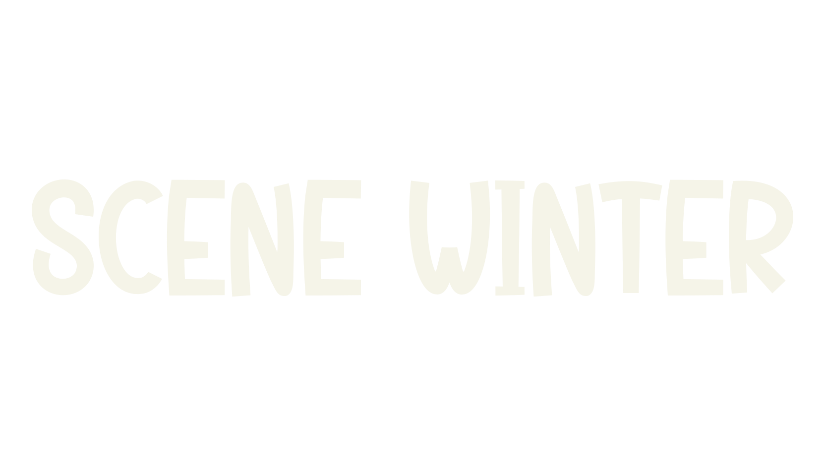 Scene Winter, script font preview