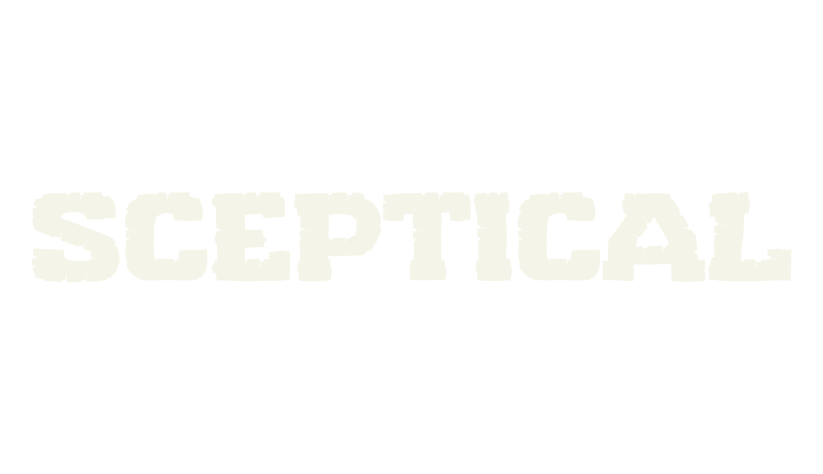 Sceptical, unique font preview
