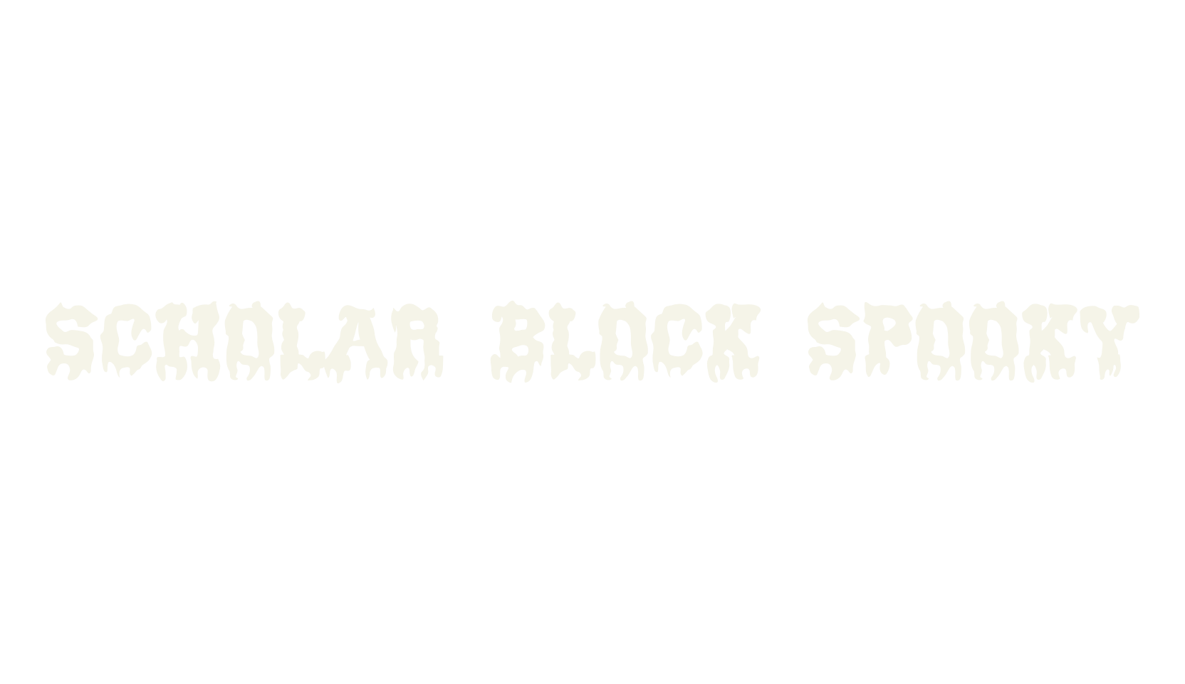 Scholar Block Spooky, monogram font preview