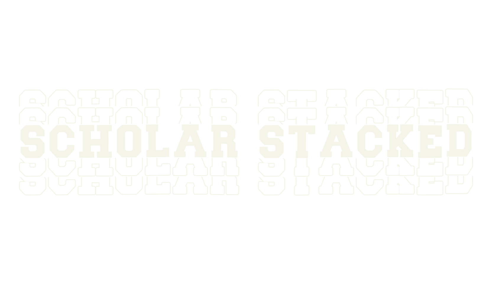 Scholar Stacked, cool font preview