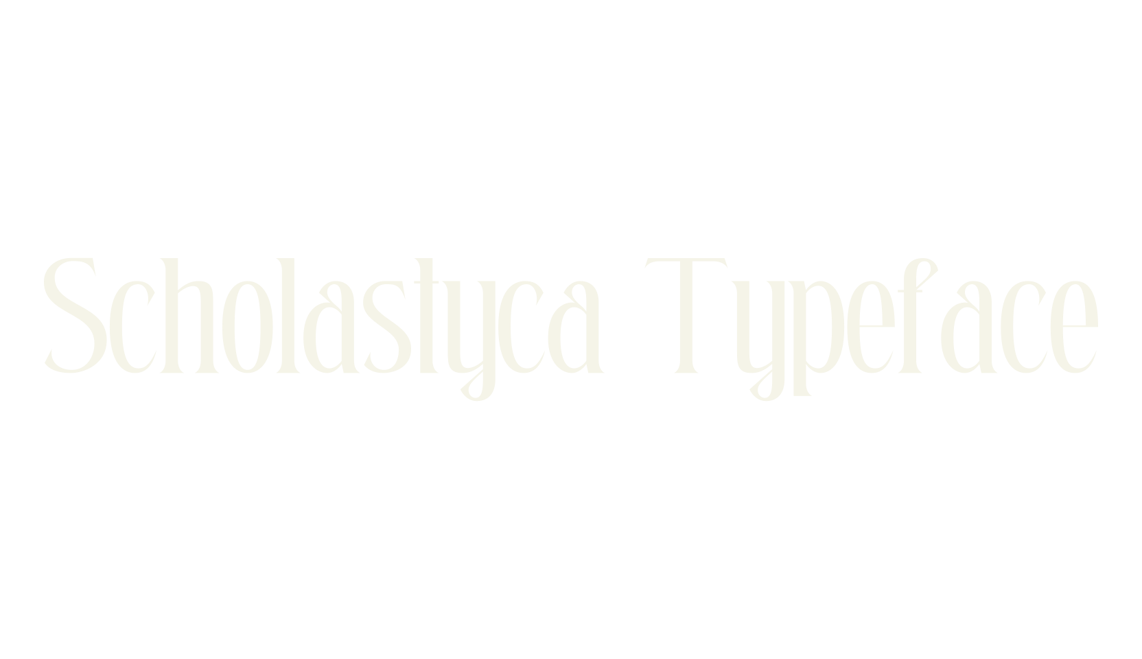 Scholastyca Typeface, fancy font preview