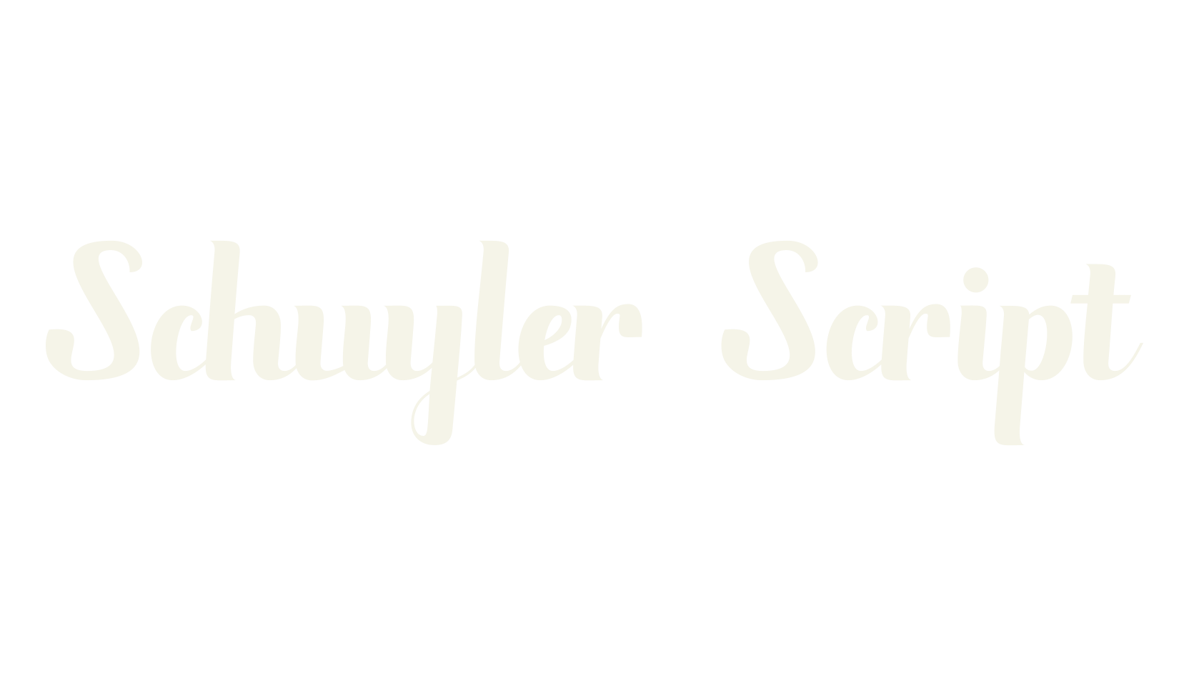 Schuyler Script, script font preview
