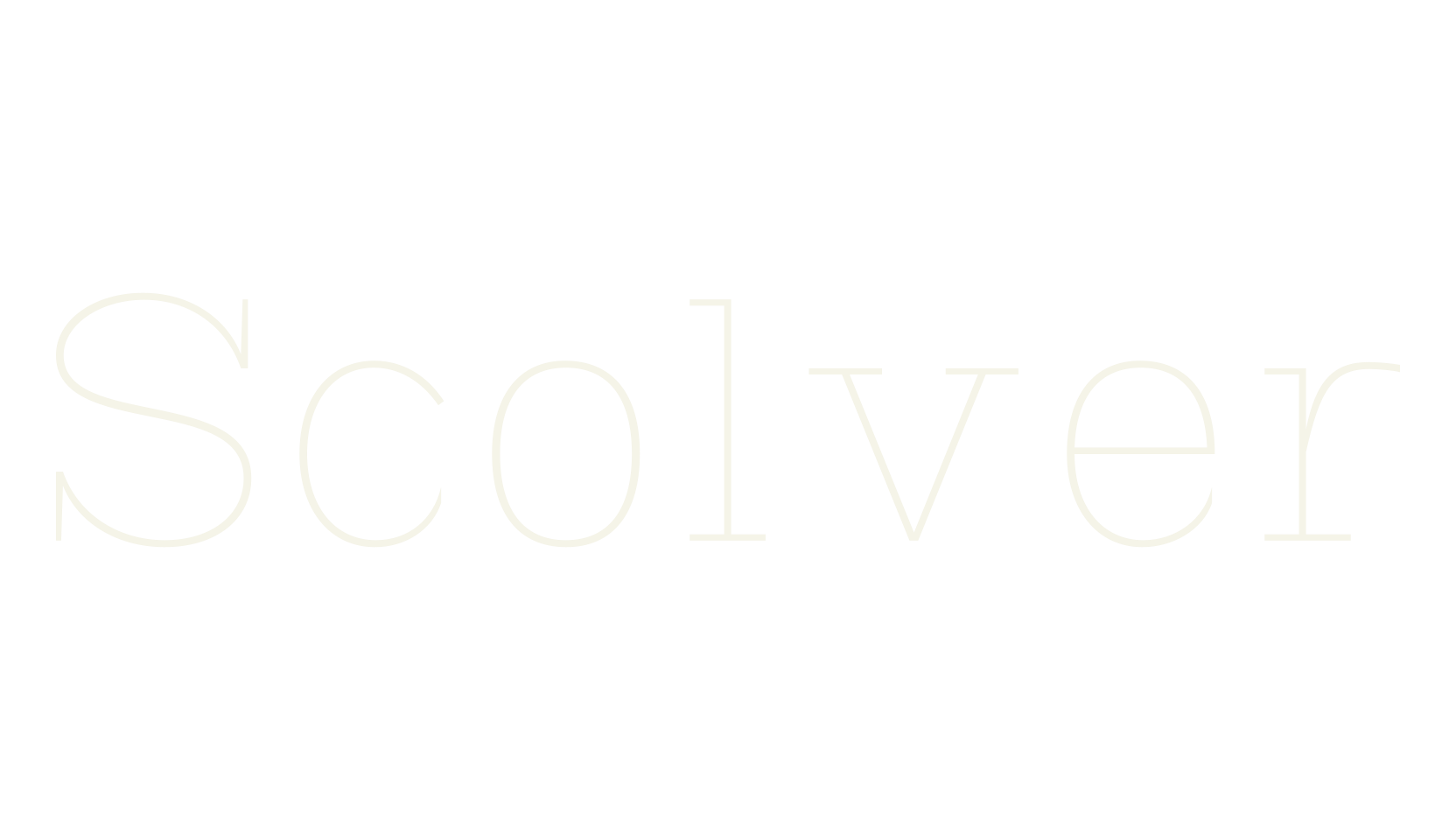 Scolver, thin font preview