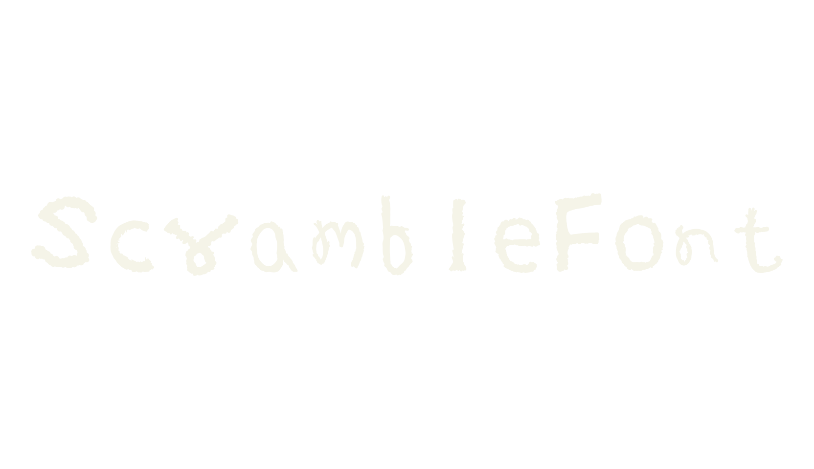 ScrambleFont, scribble font preview