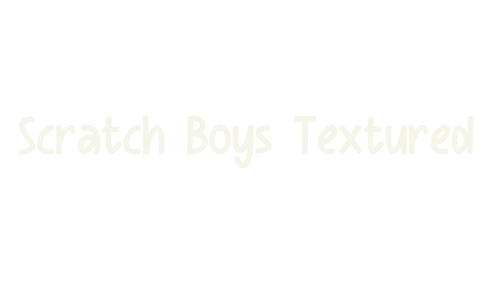 Scratch Boys Textured, cartoon font preview