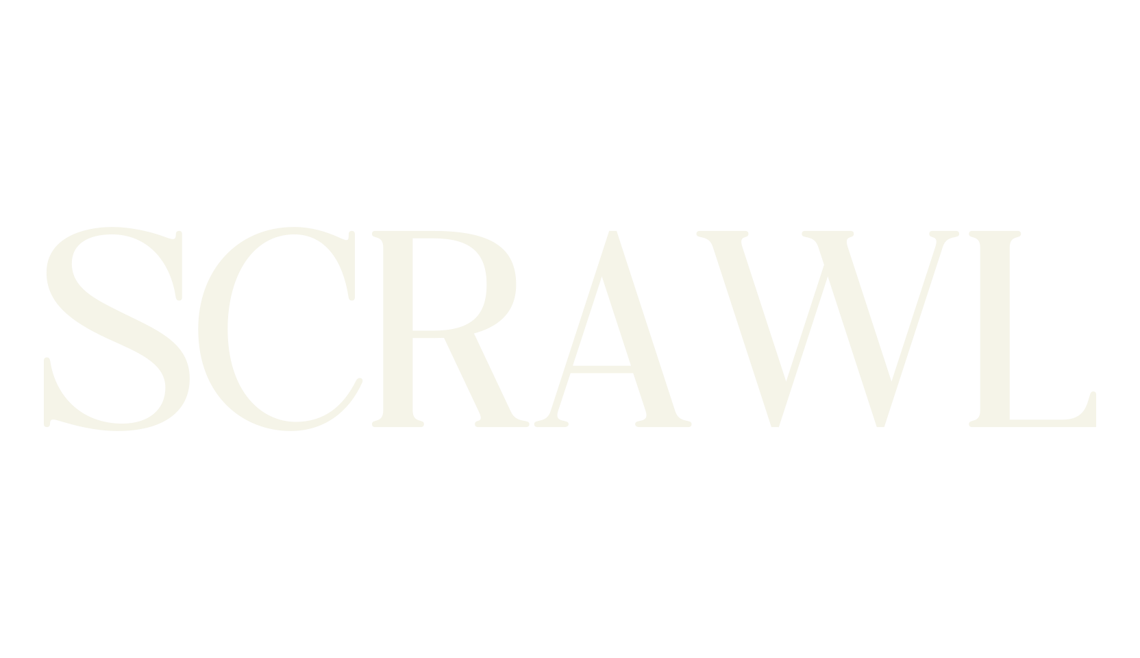 Scrawl, serif font preview