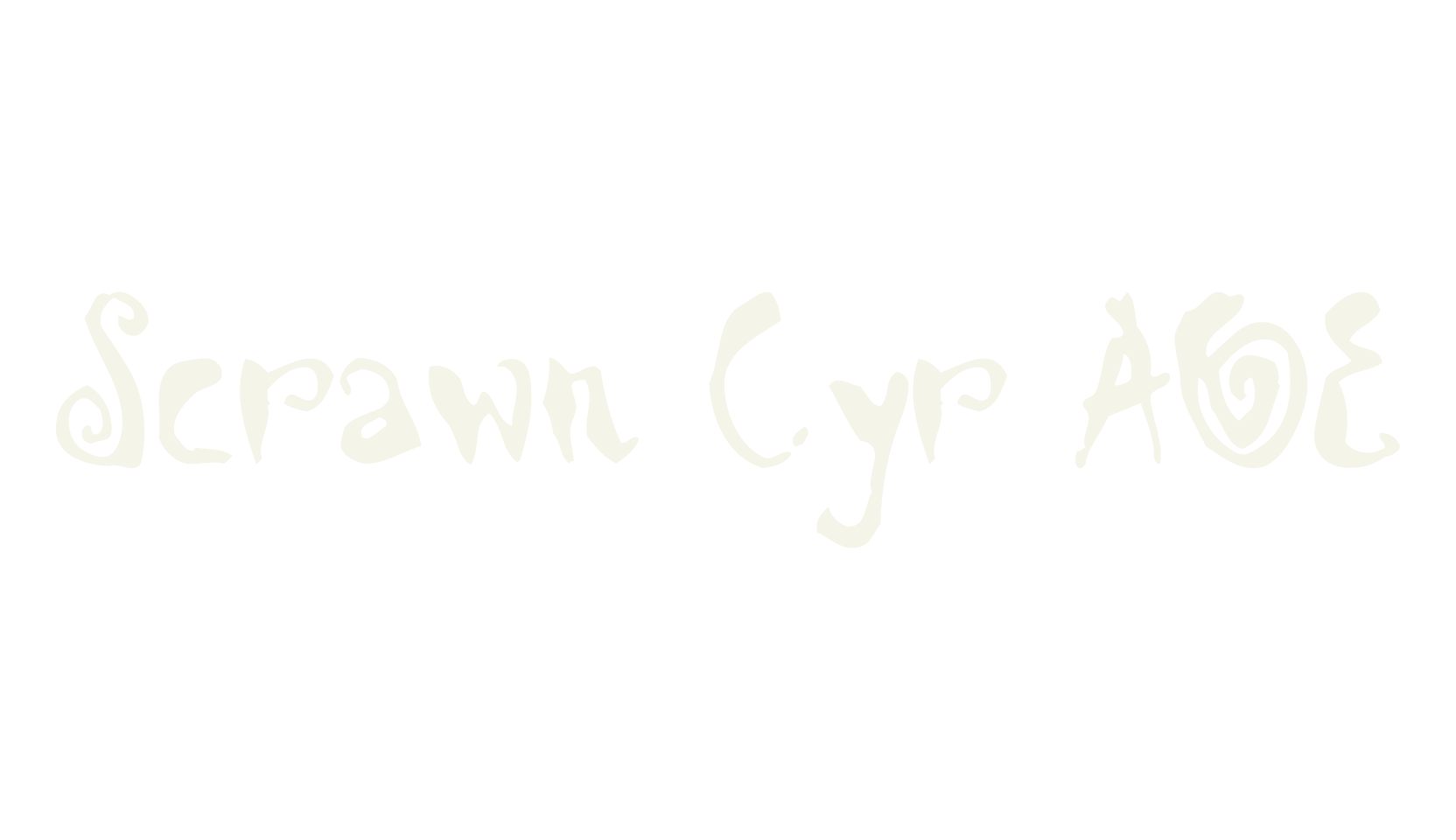Scrawn Cyr AOE, display market font preview