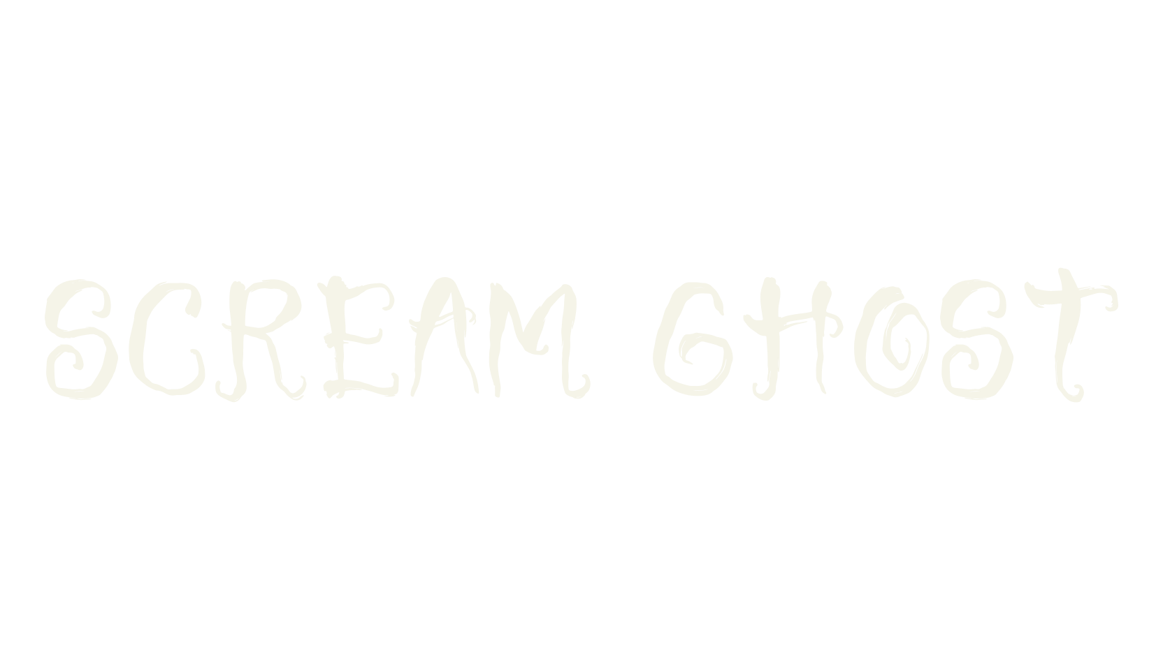 Scream Ghost, script font preview