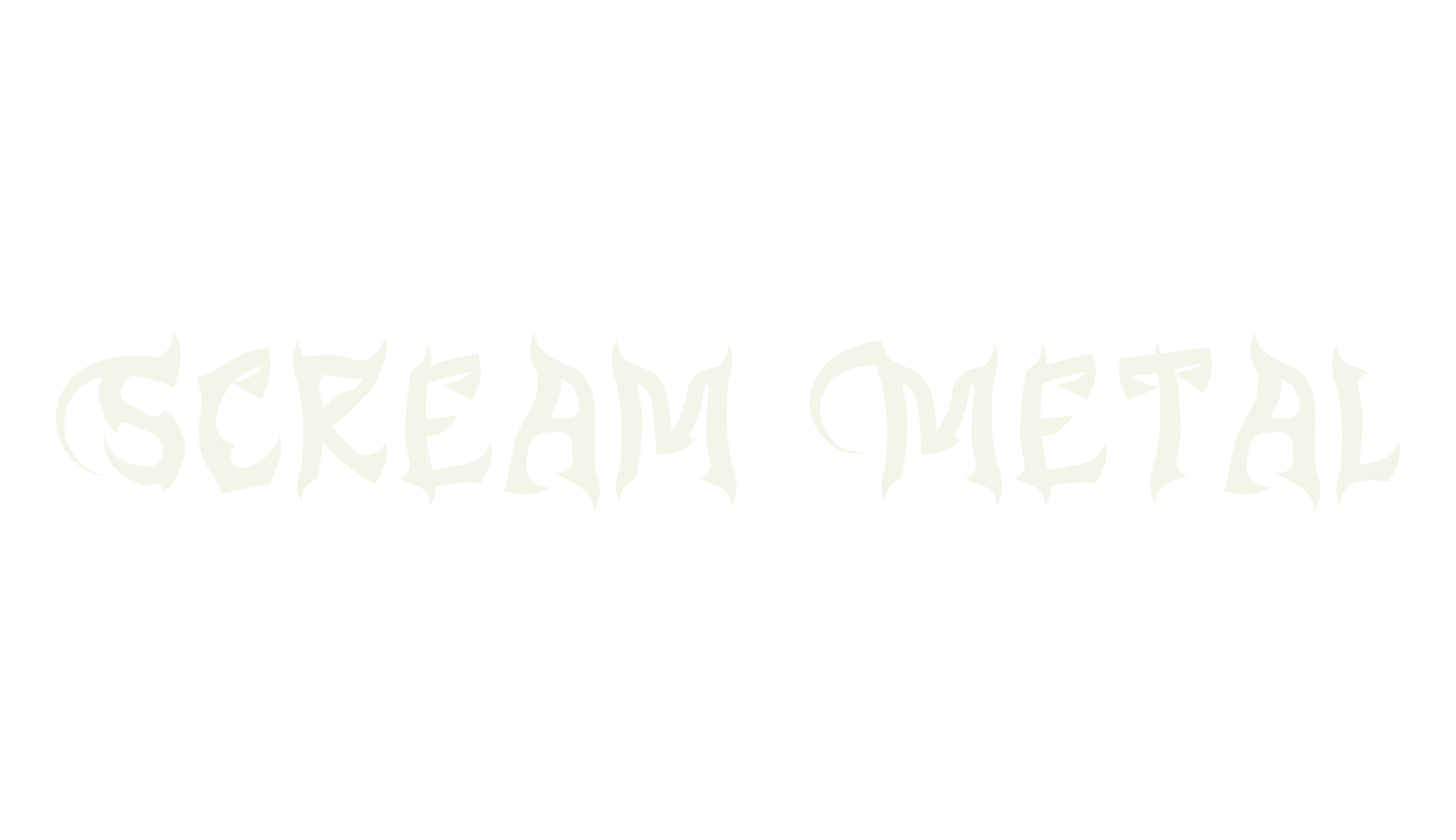 Scream Metal, metal font preview