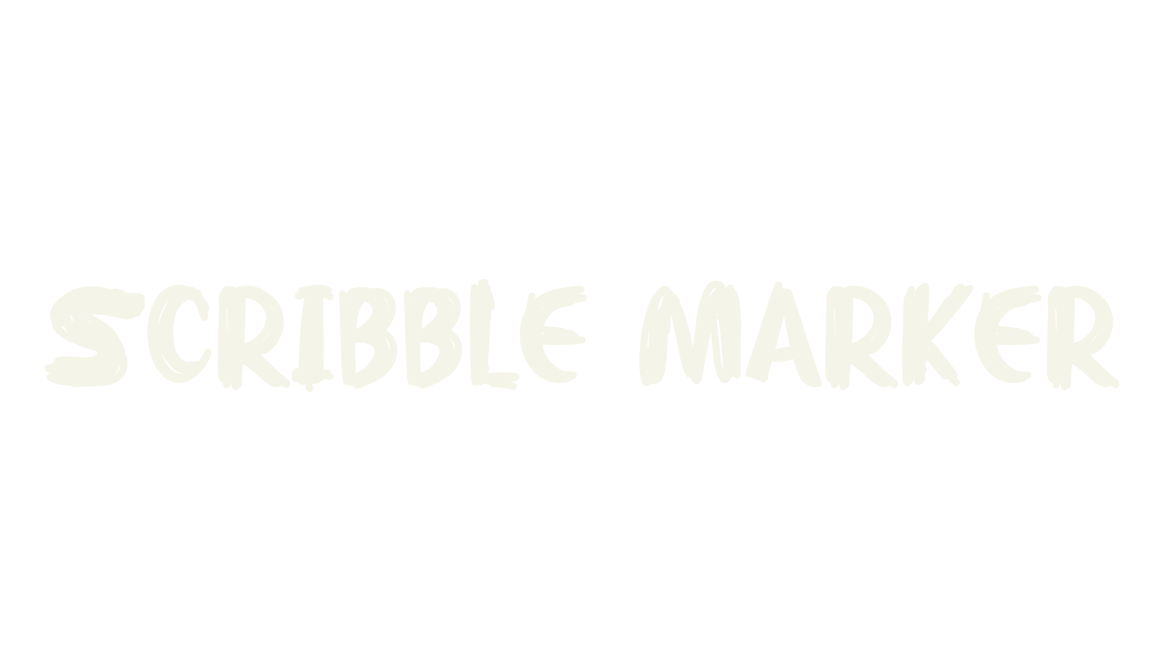 Scribble marker, scribble font preview