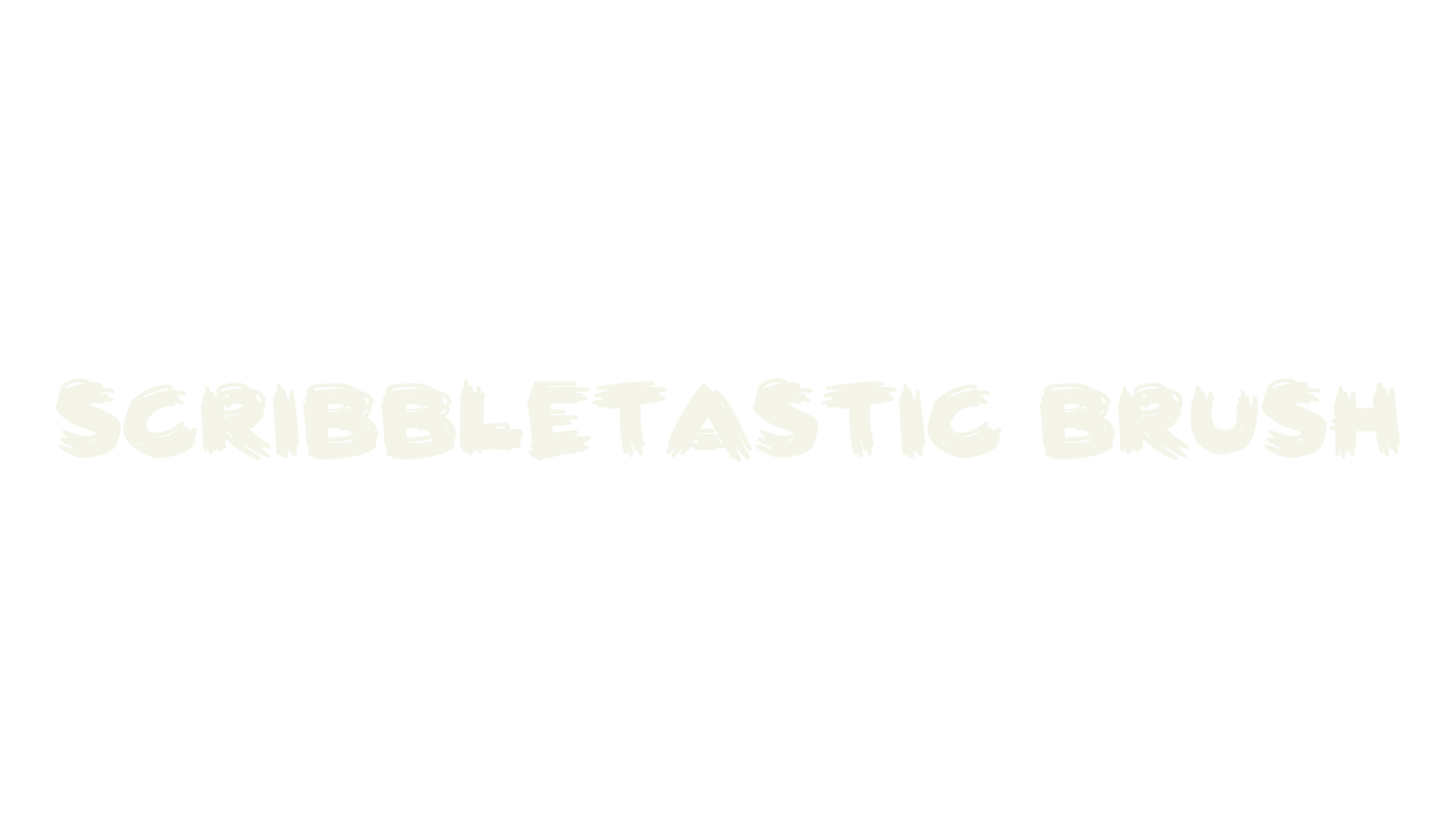Scribbletastic Brush, handwritten font preview