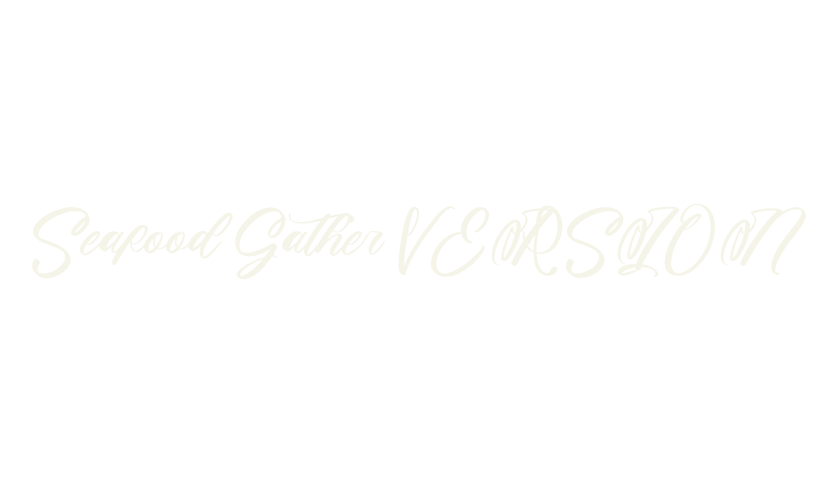 Seafood Gather VERSION, script font preview