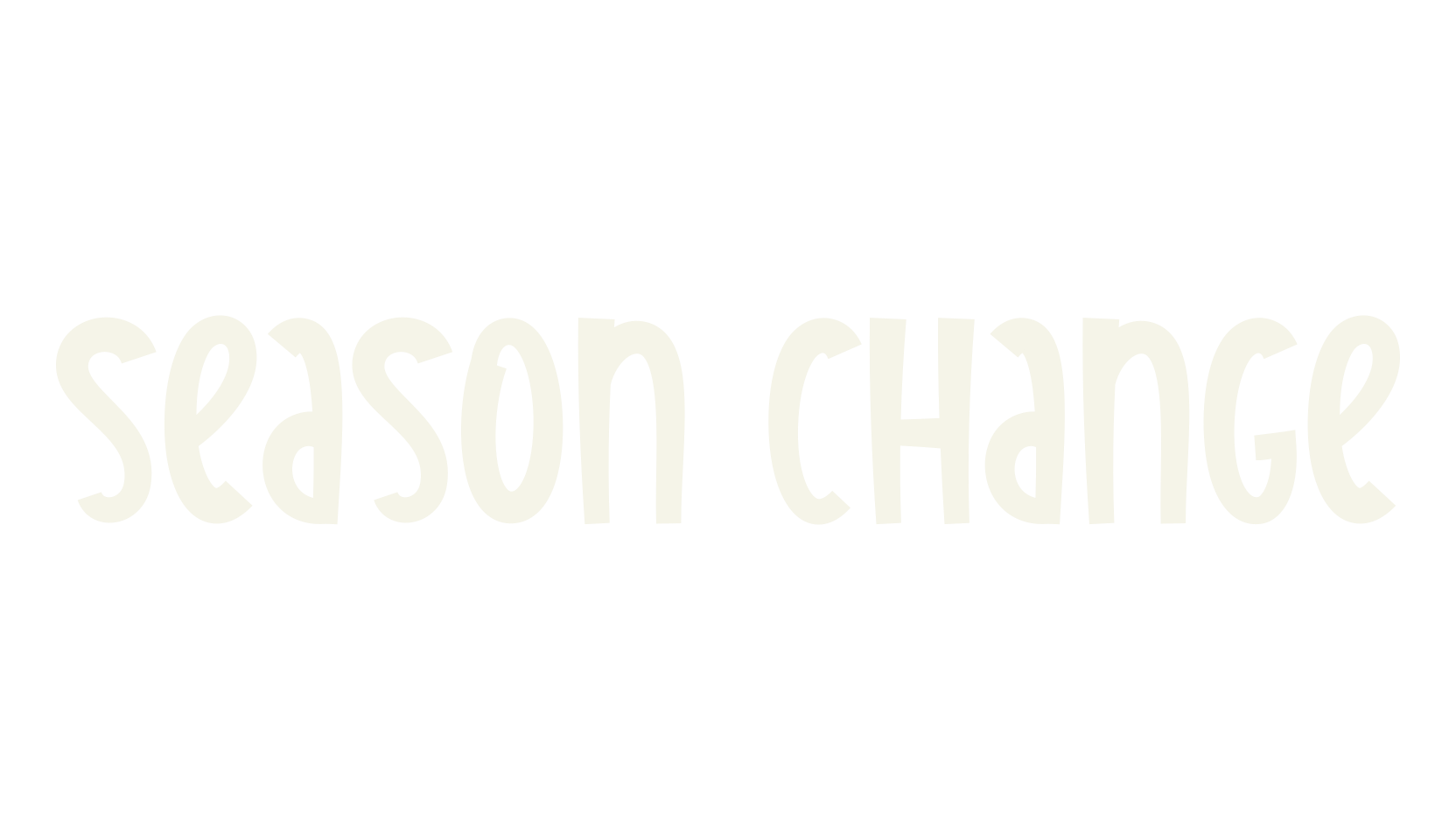 Season Change, script font preview