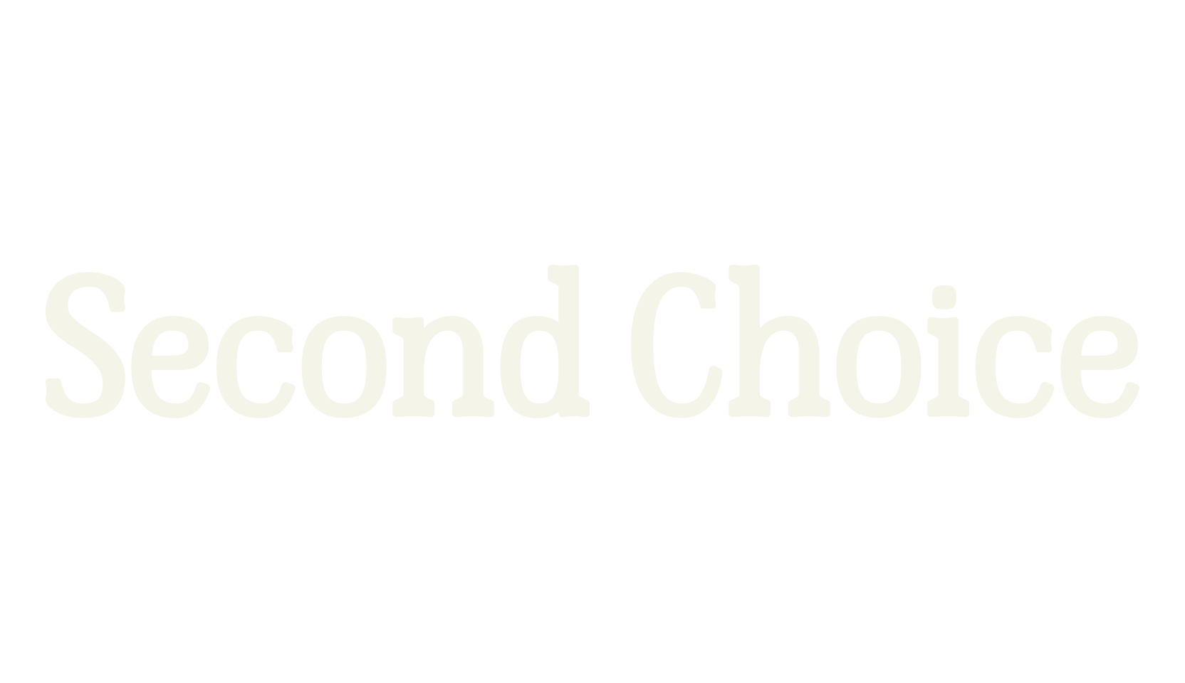 Second Choice, retro font preview