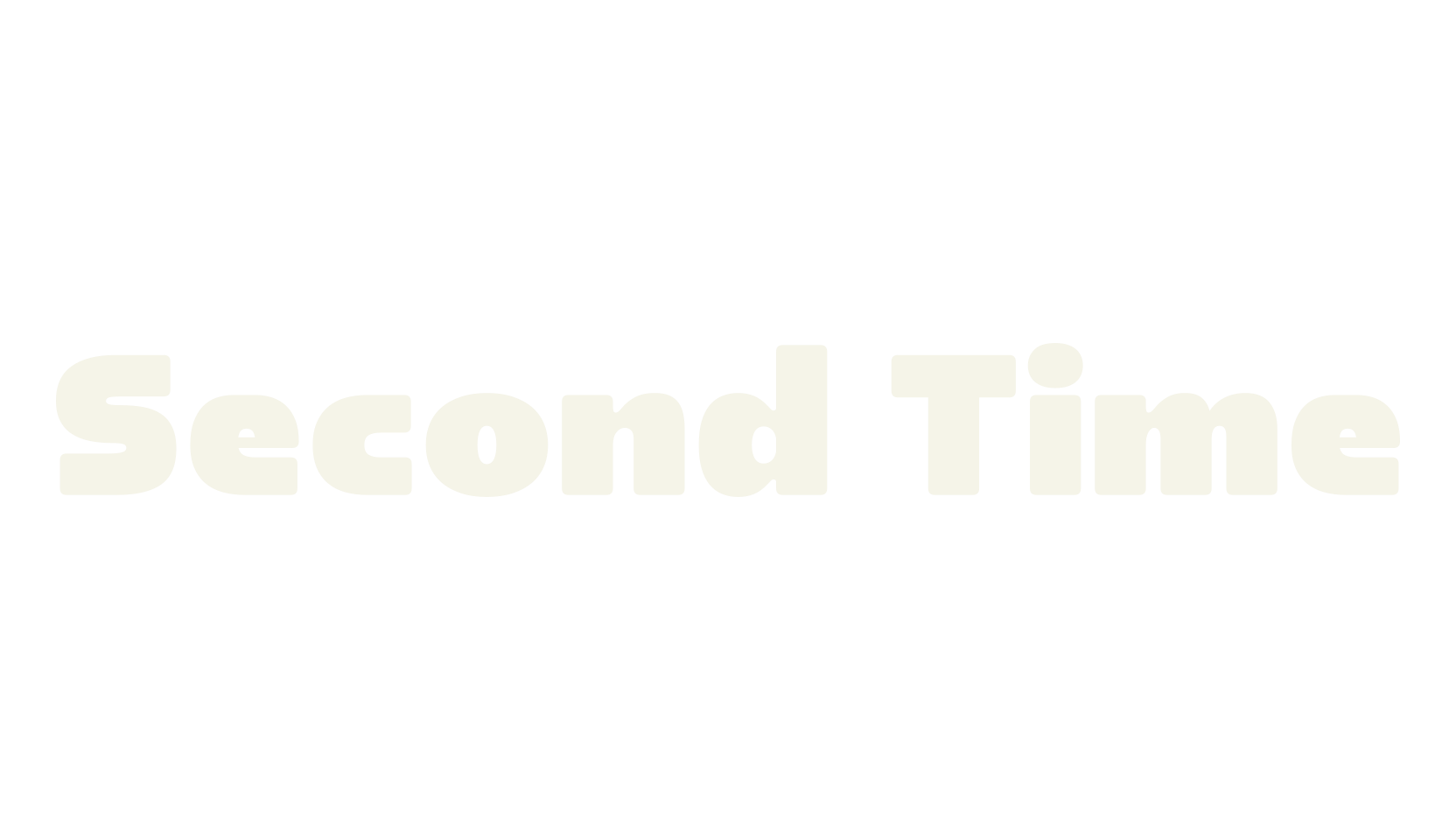 Second Time, logo font preview