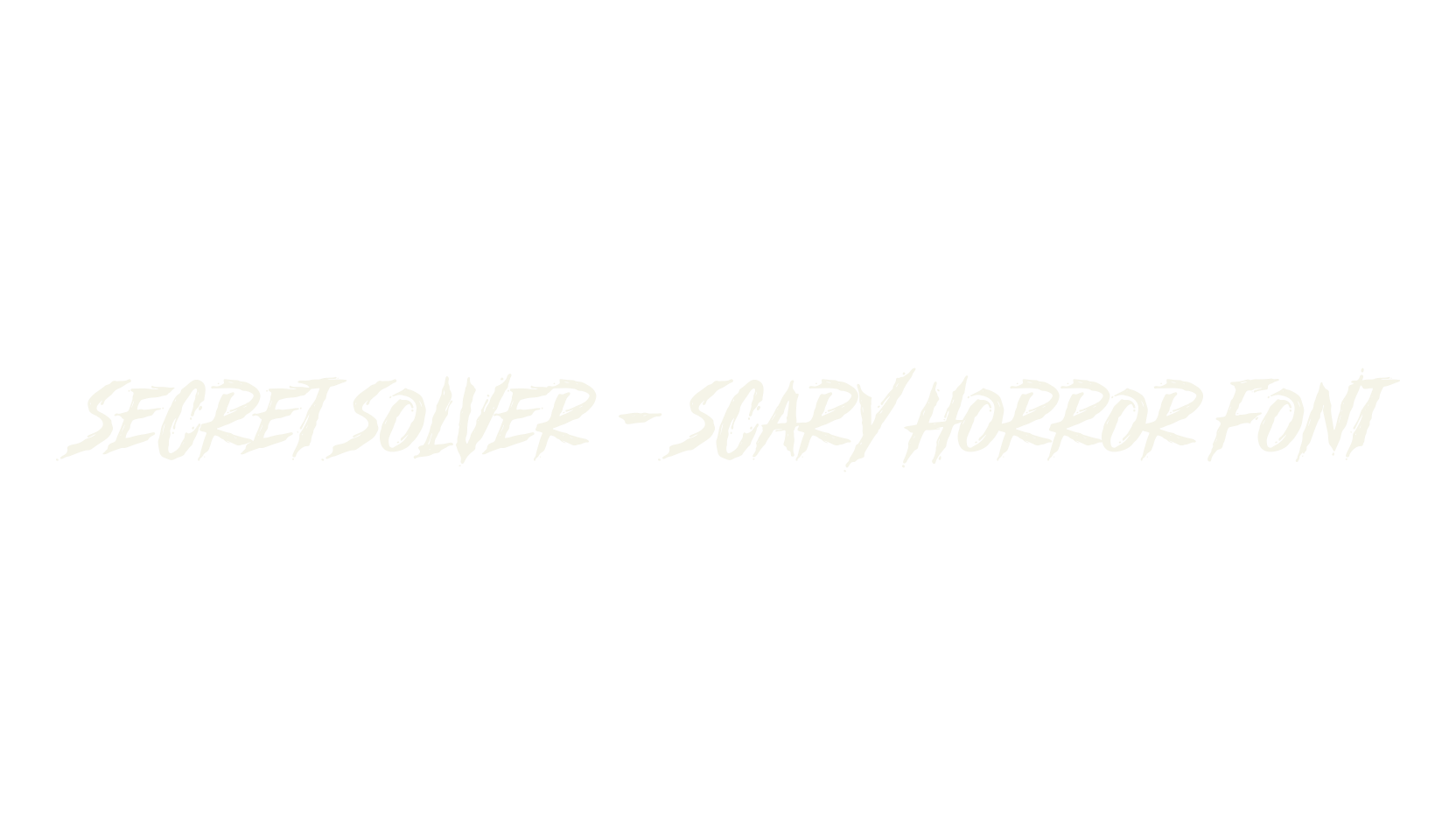 Secret Solver - Scary Horror Font, gothic font preview