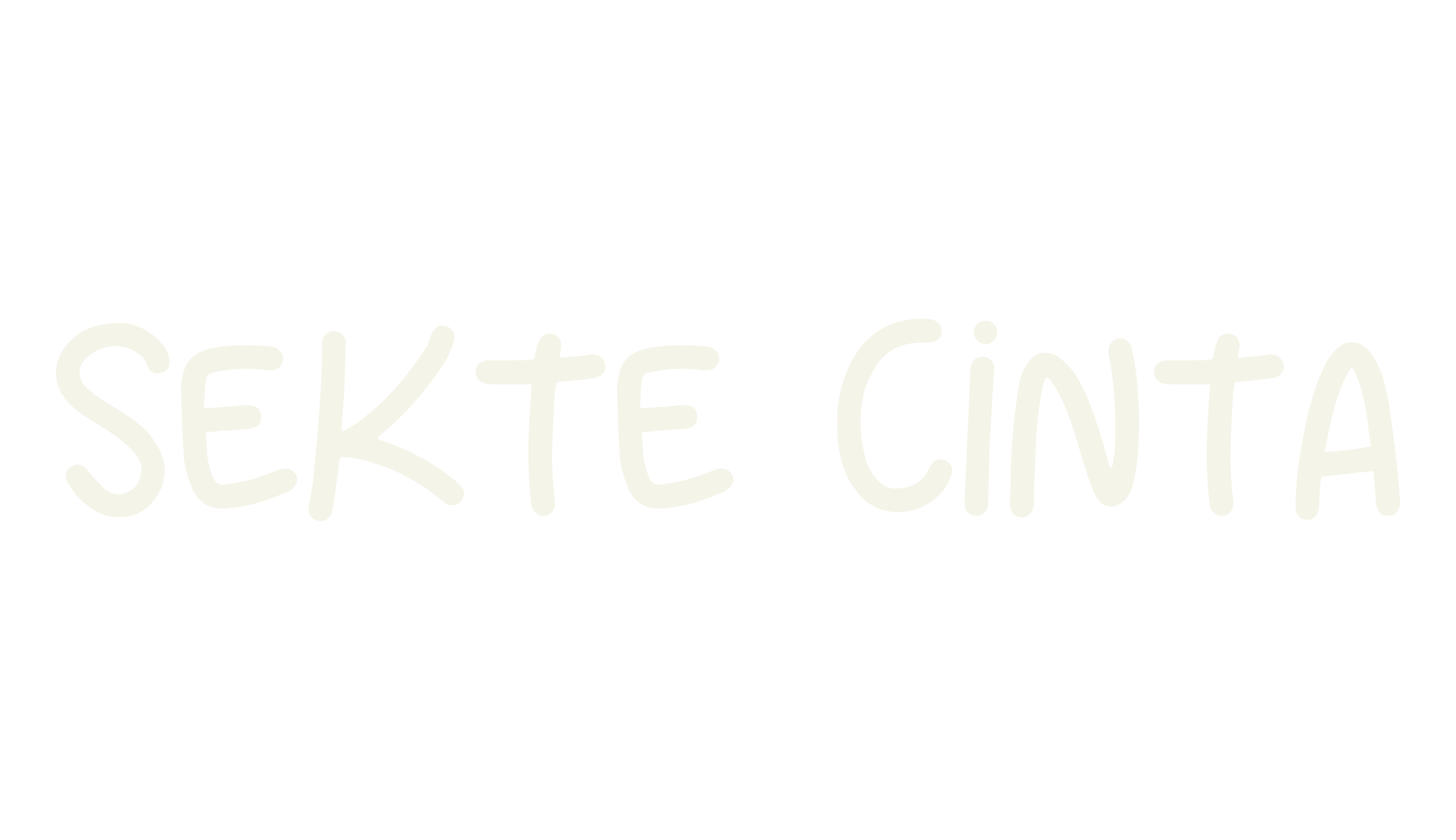 Sekte Cinta, handwritten font preview