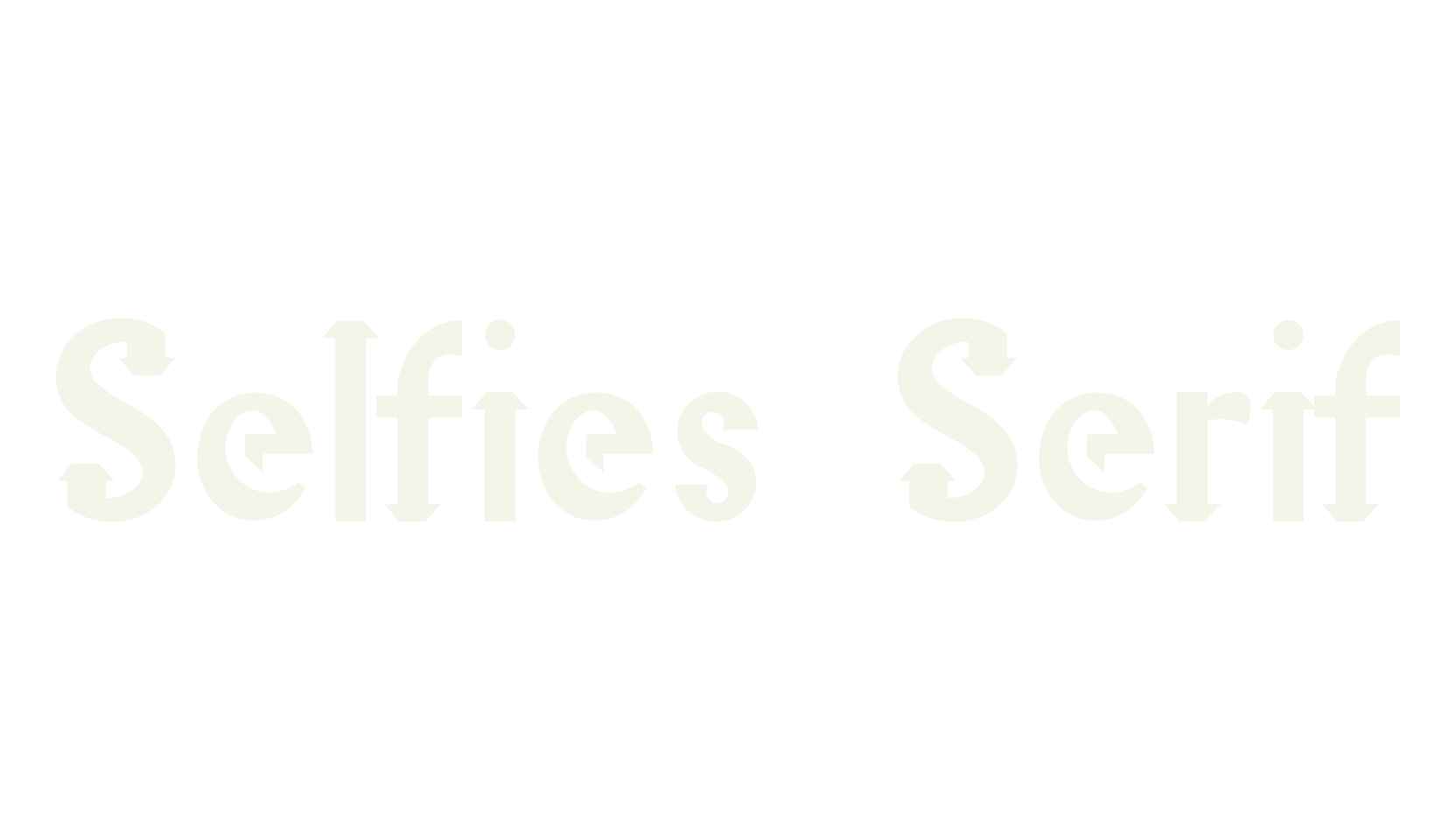 Selfies Serif, clothing font preview