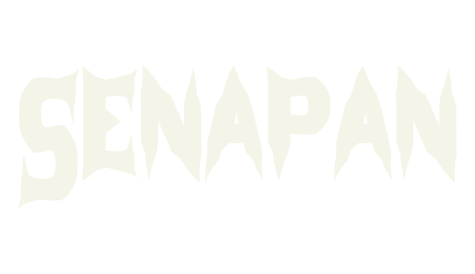 Senapan, black metal font preview