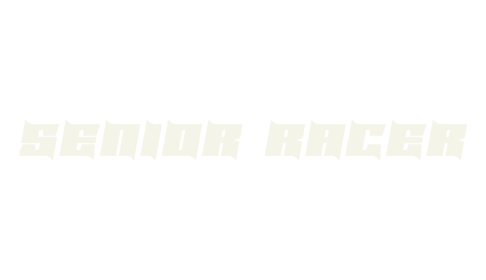 Senior Racer, racing font preview